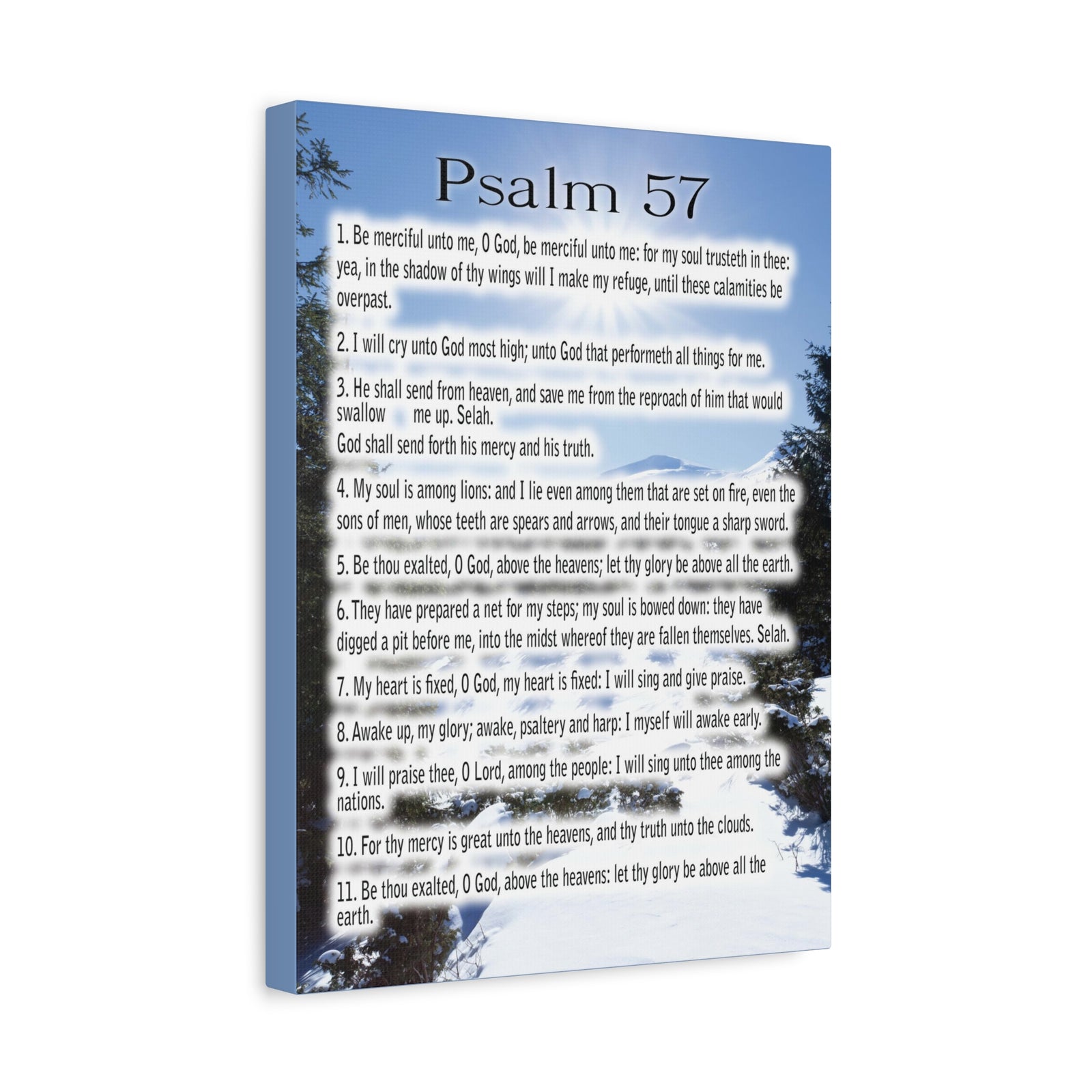 Scripture Walls Saved By Your Mercy Psalm 57:1 Christian Wall Art Print Ready to Hang-Express Your Love Gifts