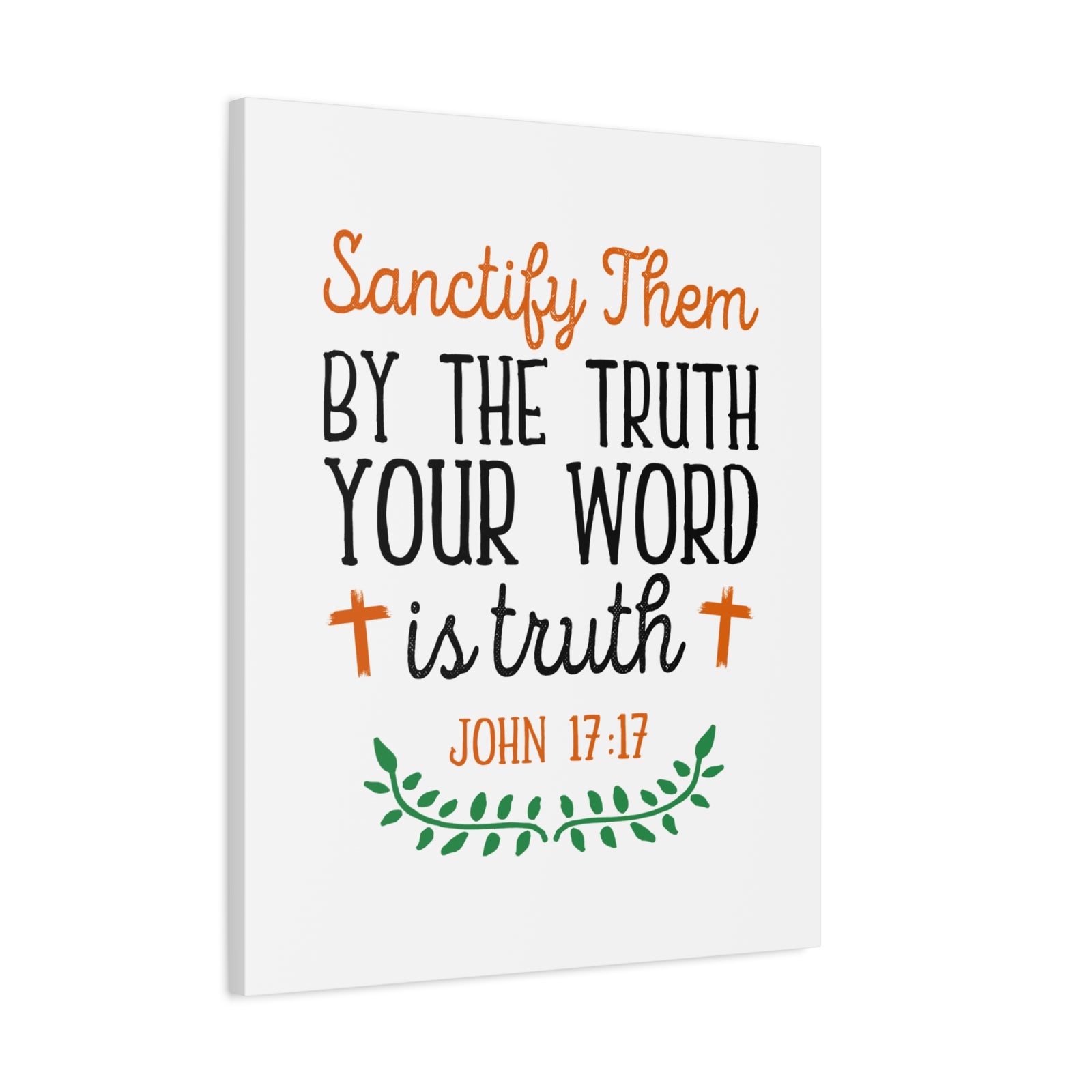 Scripture Canvas Your Word Is The Truth John 17:17 Christian Wall Art Bible Verse Print Ready to Hang-Express Your Love Gifts