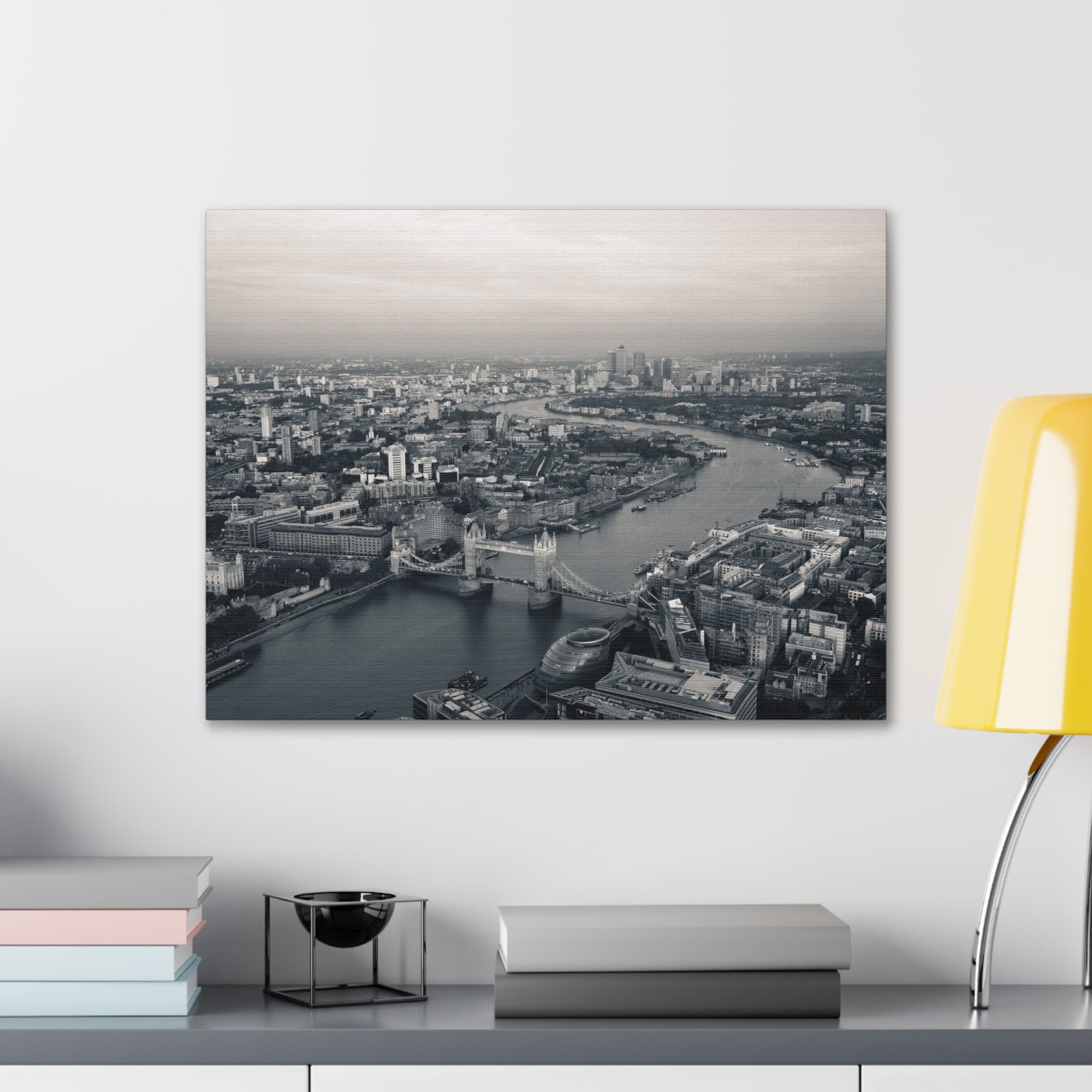 London Black And White Skyline Canvas Artwork High-Quality Breathtaking Stunning Cityscape for Home Decor Ready to Hang-Express Your Love Gifts