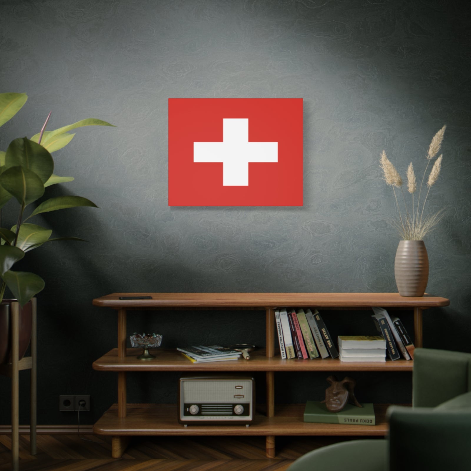Switzerland Country Flag Canvas Vibrant Wall Art Unframed Home Decor-Express Your Love Gifts