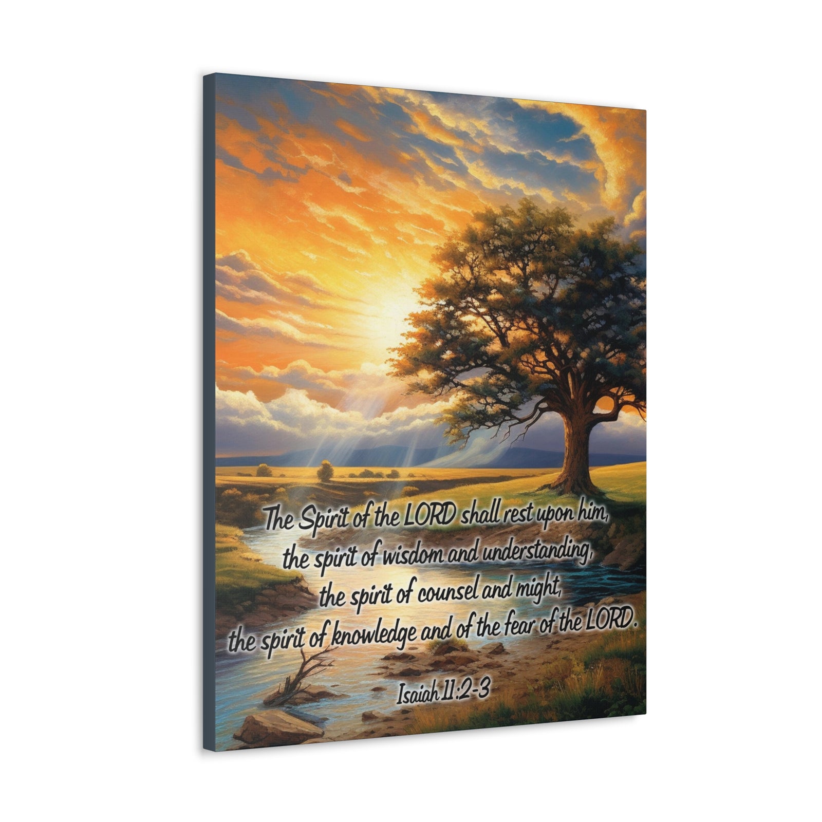 Scripture Walls Spirit of the LORD Isaiah 11:2 KJV Christian Wall Art Print Ready to Hang Unframed-Express Your Love Gifts