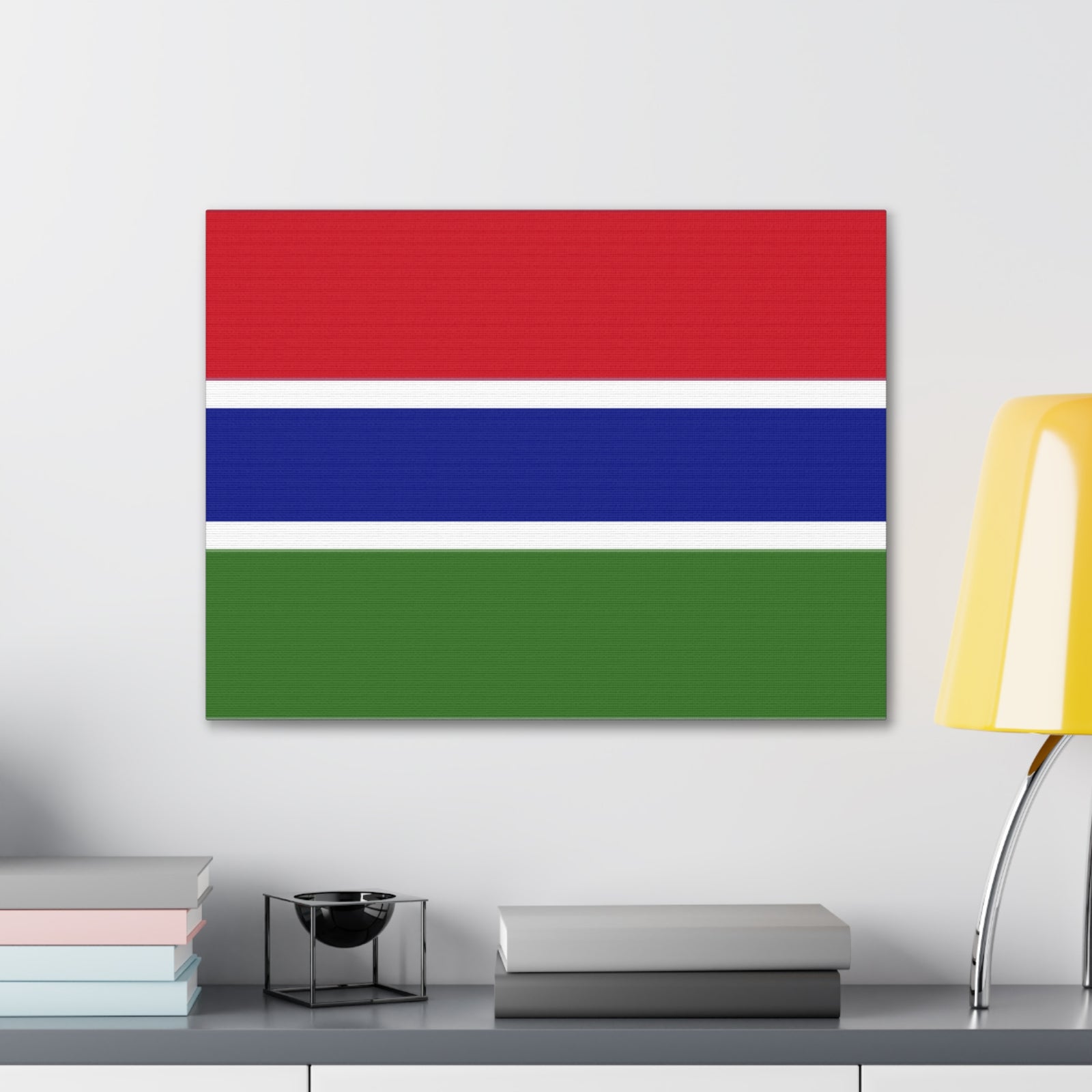 Gambia Country Flag Canvas Vibrant Wall Art Unframed Home Decor-Express Your Love Gifts