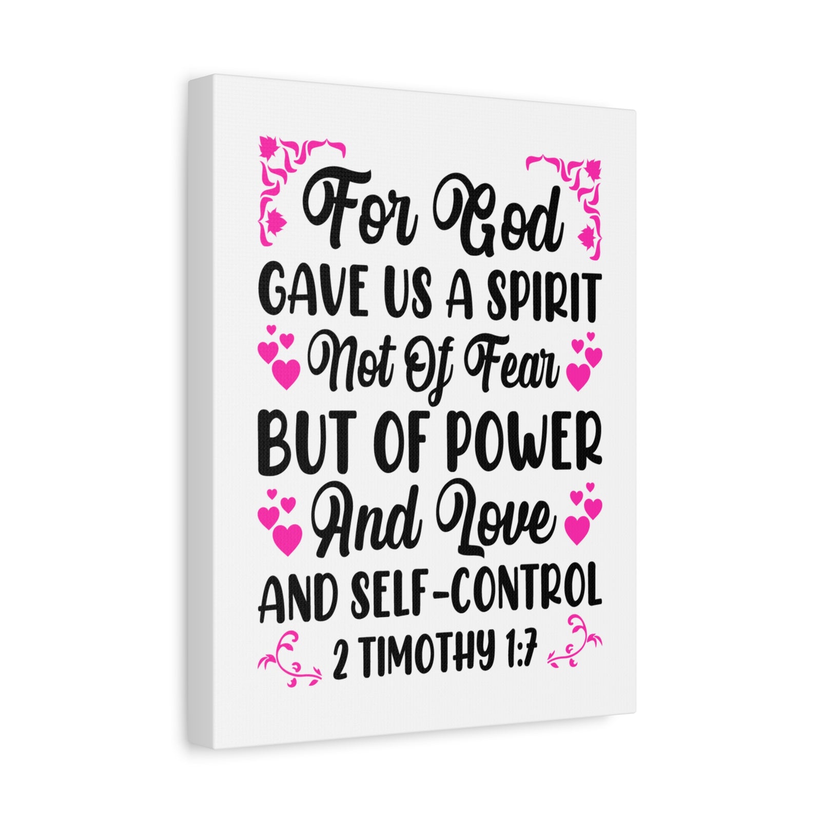 Scripture Canvas Gave Us A Spirit 2 Timothy 1:7 Christian Wall Art Bible Verse Print Ready to Hang-Express Your Love Gifts