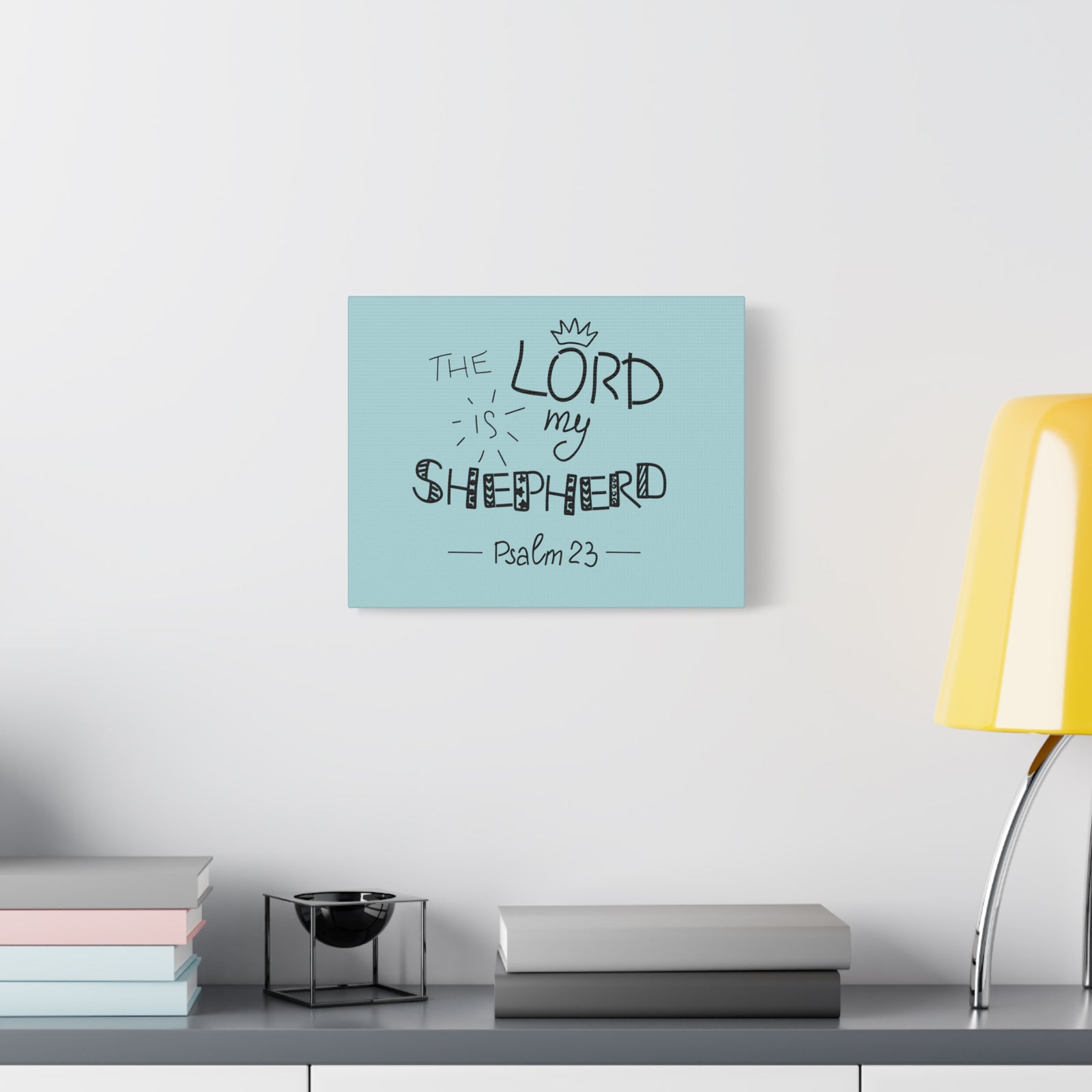Scripture Canvas The Lord Is My Shepherd Psalm 23 Christian Wall Art Bible Verse Print Ready To Hang-Express Your Love Gifts