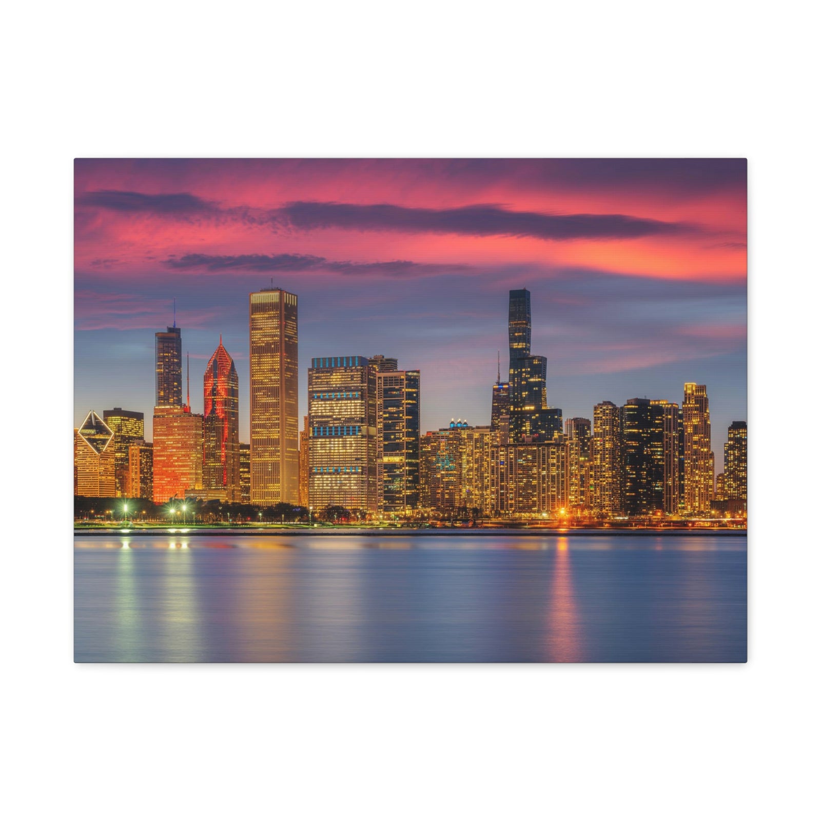 Las Vegas Night Skyline Canvas Artwork High-Quality Breathtaking Stunning Cityscape for Home Decor Ready to Hang-Express Your Love Gifts