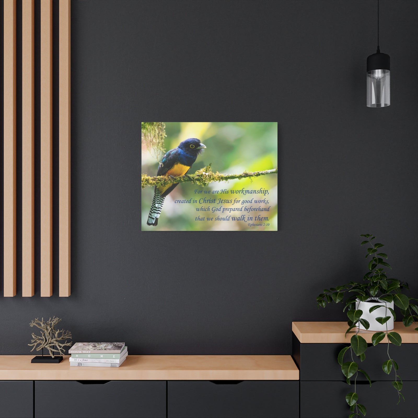 Scripture Canvas For Good Works Ephesians 2:10 Christian Wall Art Bible Verse Print Ready to Hang-Express Your Love Gifts
