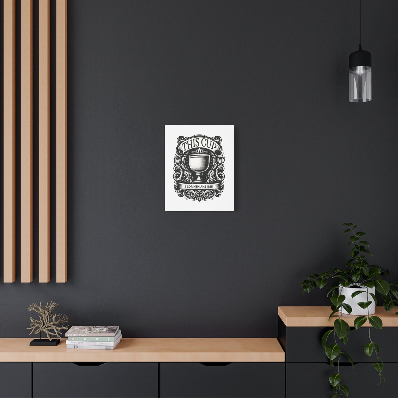 Scripture Walls 1 Corinthians 11:25 This Cup Bible Verse Canvas Christian Wall Art Ready to Hang Unframed-Express Your Love Gifts