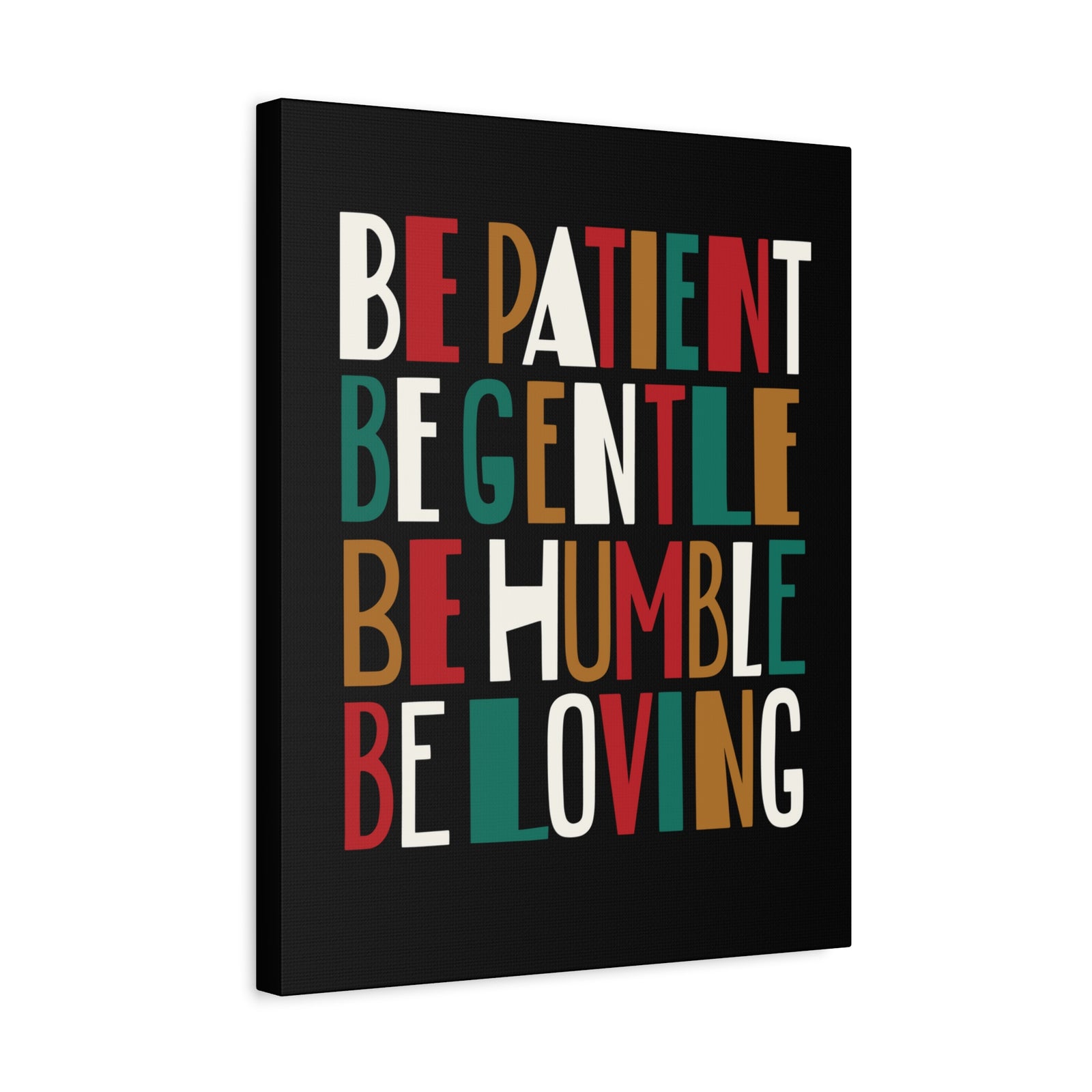 Scripture Canvas Be Patient Be Gentle 1 Timothy 6:11 Christian Wall Art Bible Verse Print Ready To Hang-Express Your Love Gifts