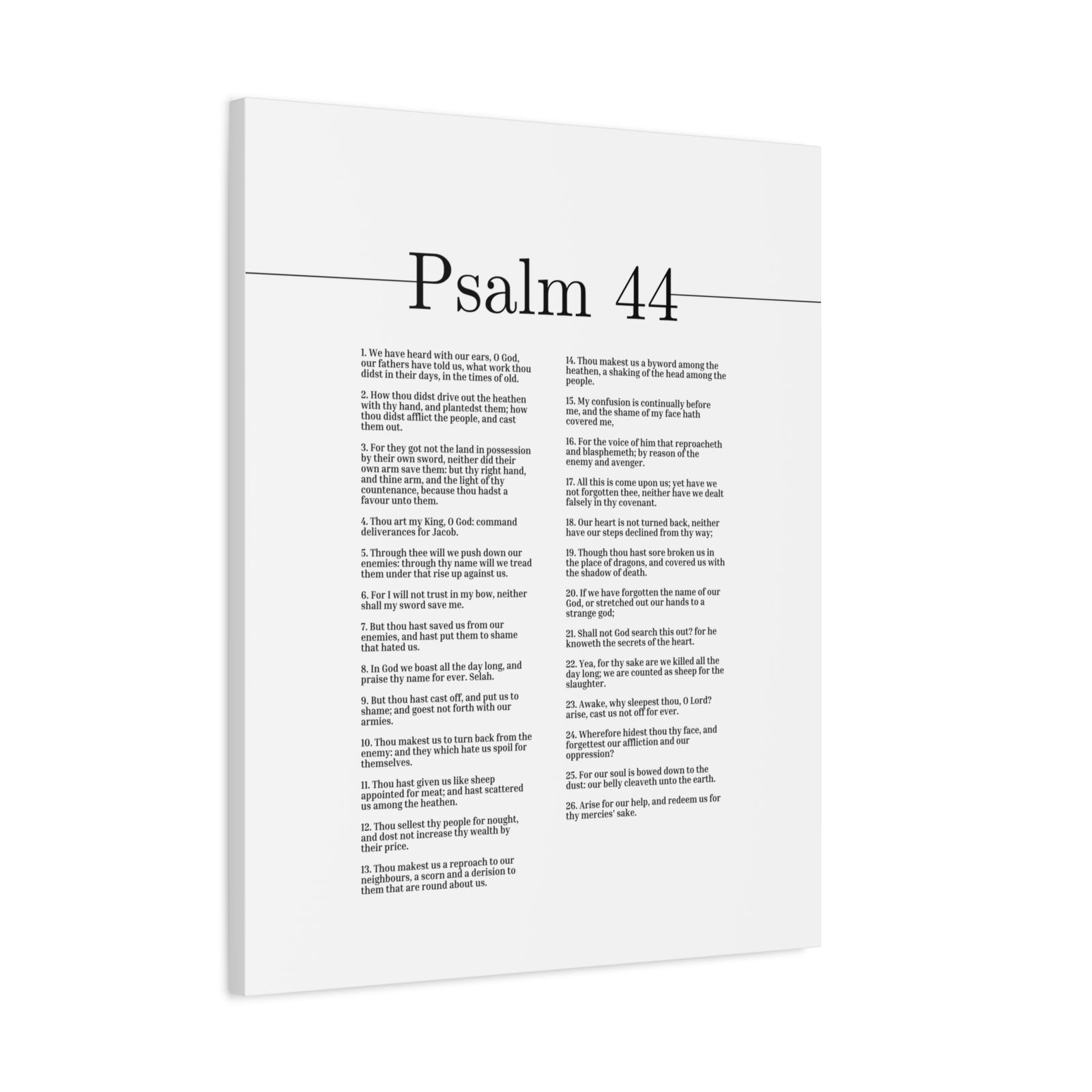 Scripture Canvas The Secrets Of The Heart Psalm 44 Christian Wall Art Bible Verse Print Ready to Hang-Express Your Love Gifts