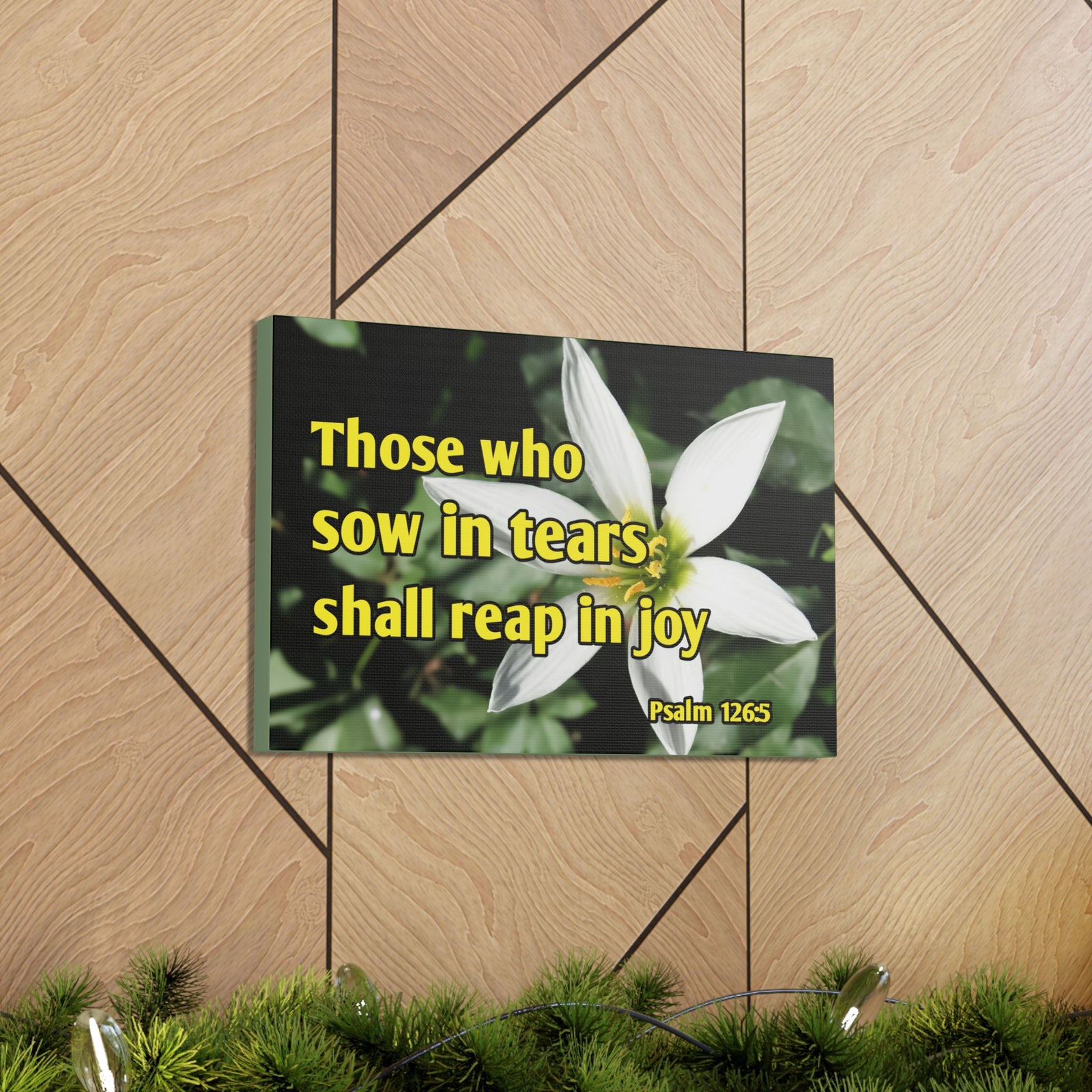 Scripture Walls Shall Reap In Joy Psalm 126:5 Bible Verse Canvas Christian Wall Art Ready to Hang-Express Your Love Gifts