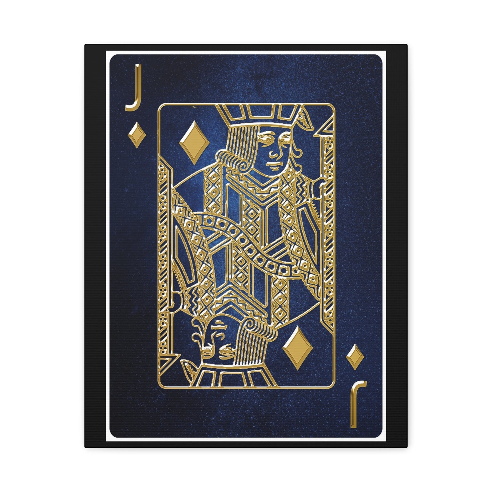 Jack Of Diamonds Space Background Playing Card Canvas Wall Art for Home Decor Ready-to-Hang-Express Your Love Gifts