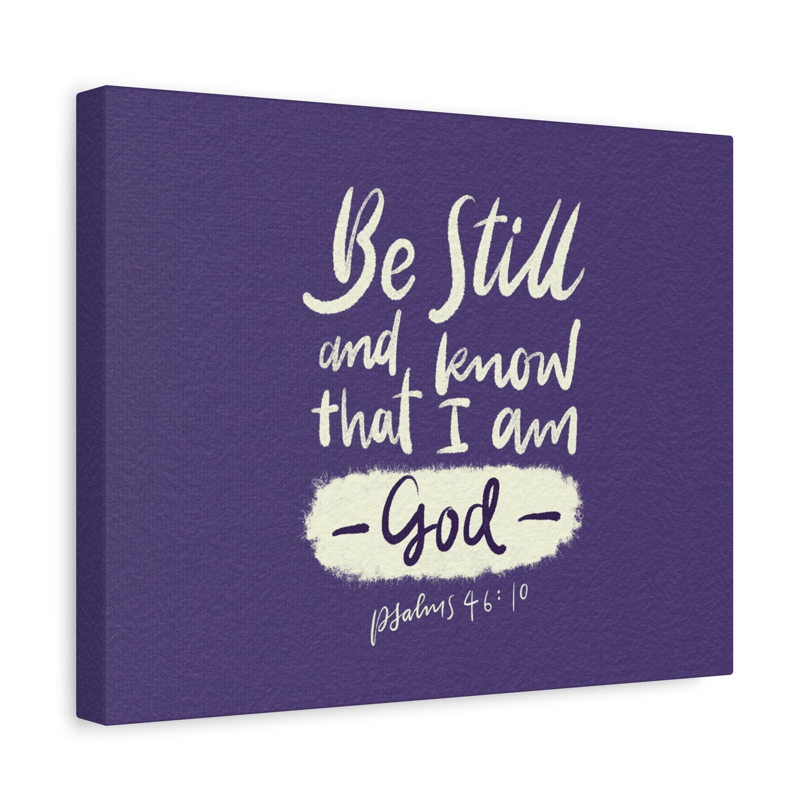 Scripture Walls Know That I Am God Psalm 46:10 Bible Verse Canvas Christian Wall Art Ready to Hang-Express Your Love Gifts