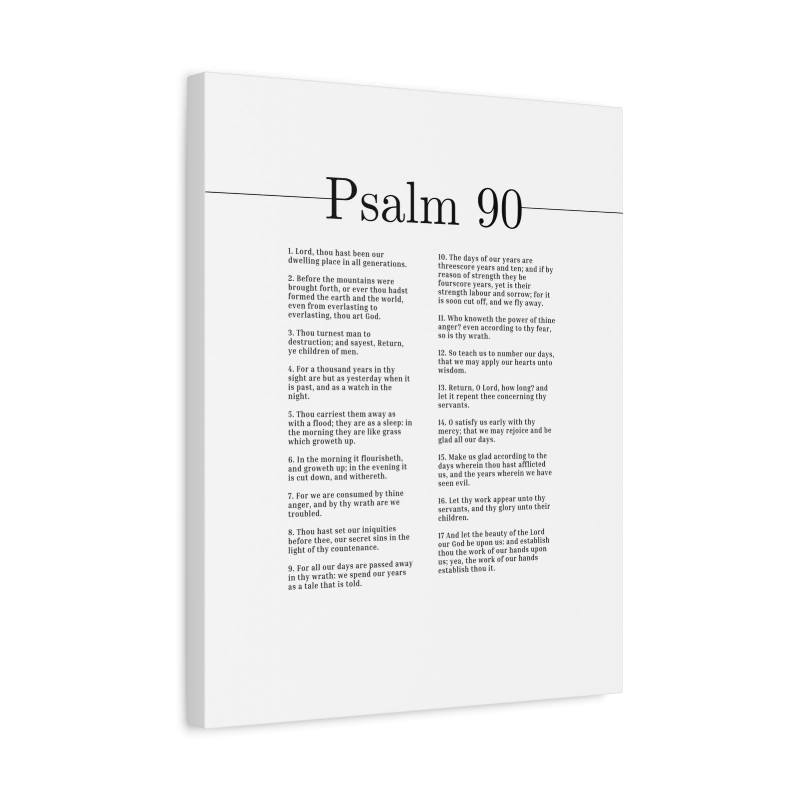 Scripture Canvas The Beauty Of The Lord Our God Psalm 90 Christian Wall Art Bible Verse Print Ready to Hang-Express Your Love Gifts
