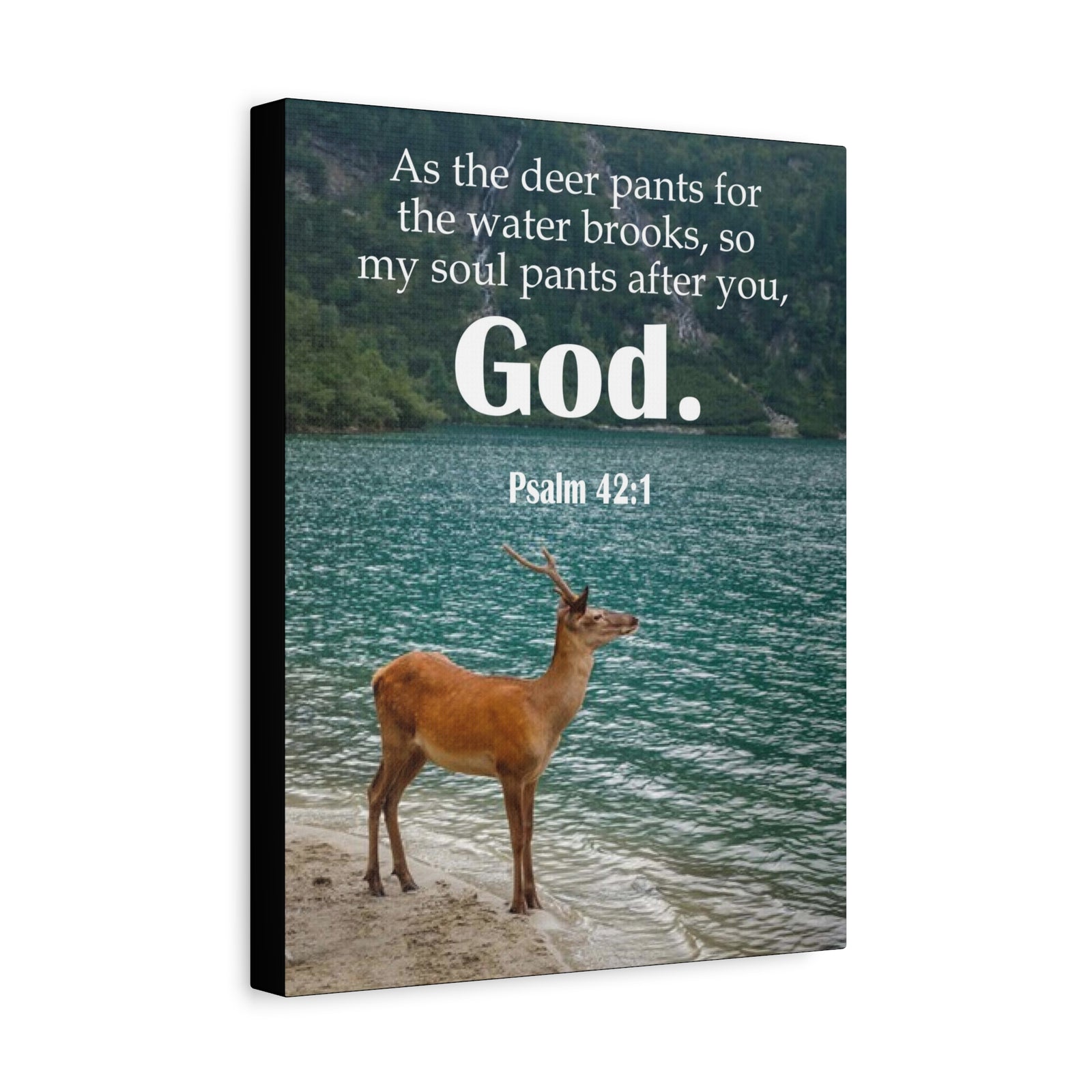 Scripture Canvas Soul Pants Psalm 42:1 Christian Wall Art Bible Verse Print Ready to Hang-Express Your Love Gifts