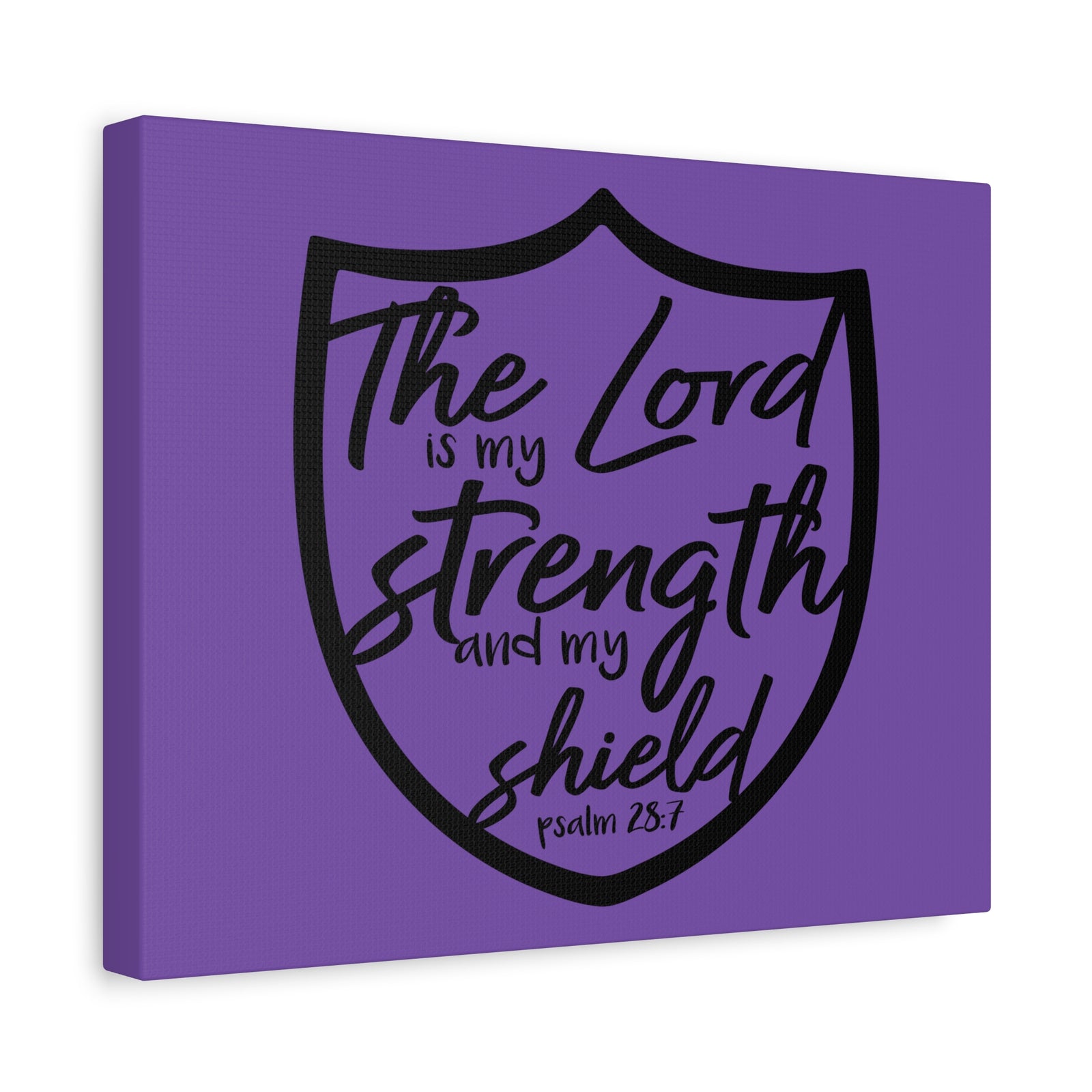 Scripture Canvas The Lord Is Psalm 28:7 Christian Wall Art Bible Verse Print Ready to Hang-Express Your Love Gifts