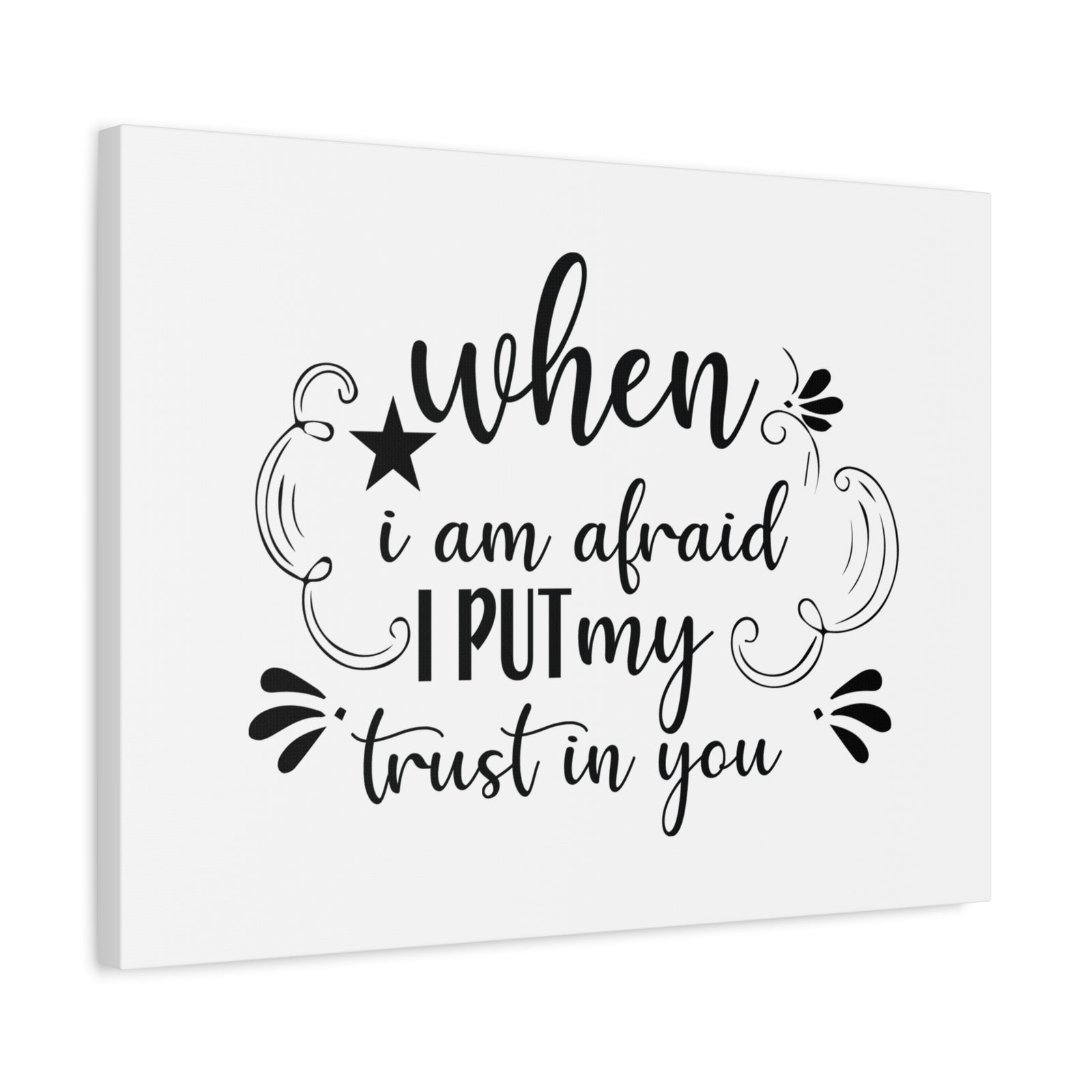 Scripture Canvas I Put My Trust In You Psalm 56:4 Christian Wall Art Bible Verse Print Ready to Hang-Express Your Love Gifts