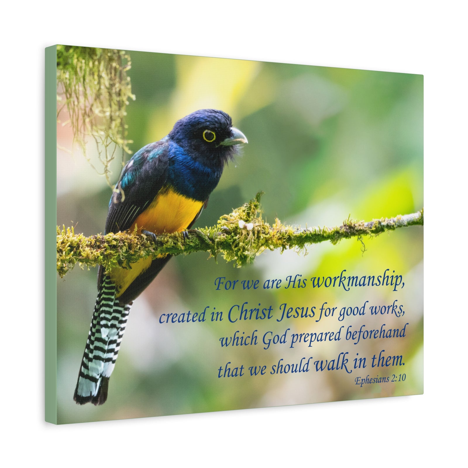 Scripture Canvas For Good Works Ephesians 2:10 Christian Wall Art Bible Verse Print Ready to Hang-Express Your Love Gifts