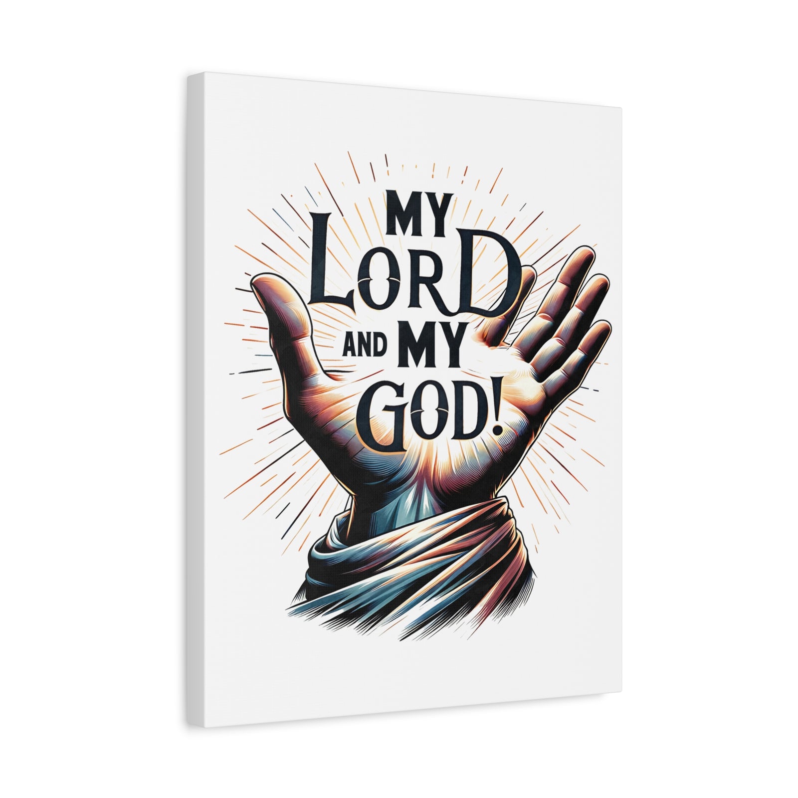 Scripture Walls John 20:28 My Lord and My God! Bible Verse Canvas Christian Wall Art Ready to Hang Unframed-Express Your Love Gifts
