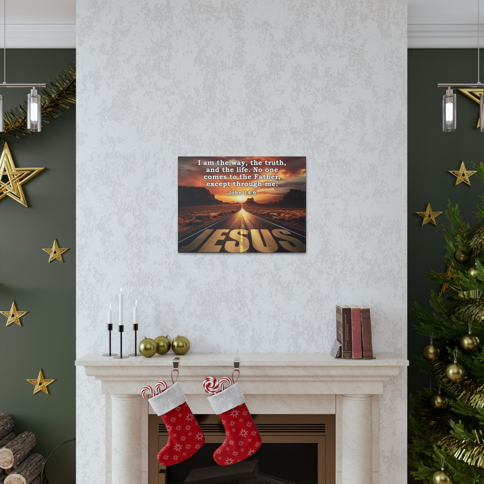 Scripture Walls Way Truth Life John 14:6 Christian Wall Art Print Ready to Hang Unframed-Express Your Love Gifts