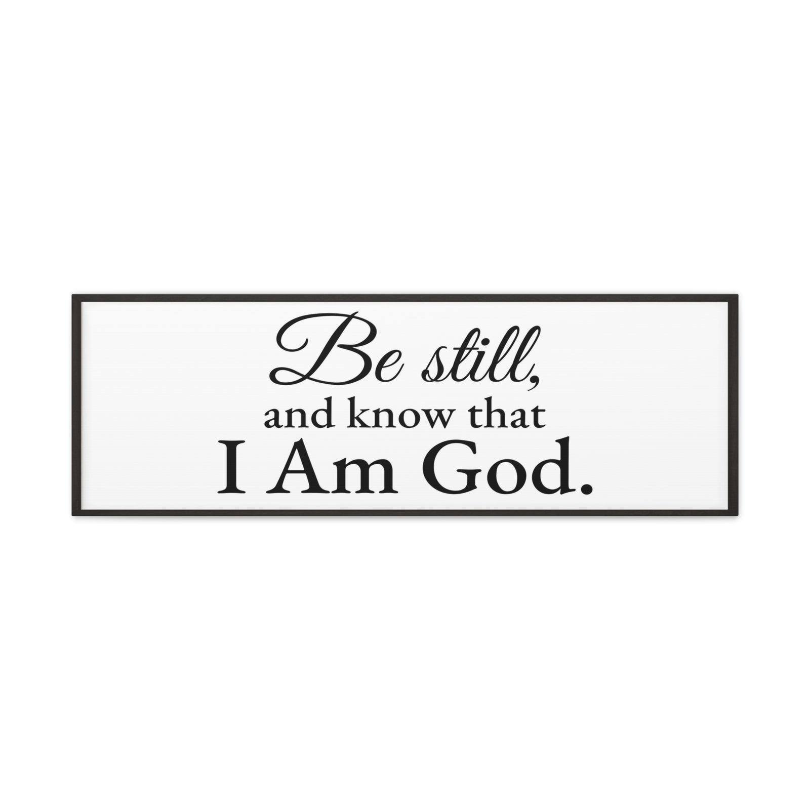 Scripture Walls Be Still Psalm 46:10 White Bible Verse Canvas Christian Wall Art Ready to Hang Unframed-Express Your Love Gifts