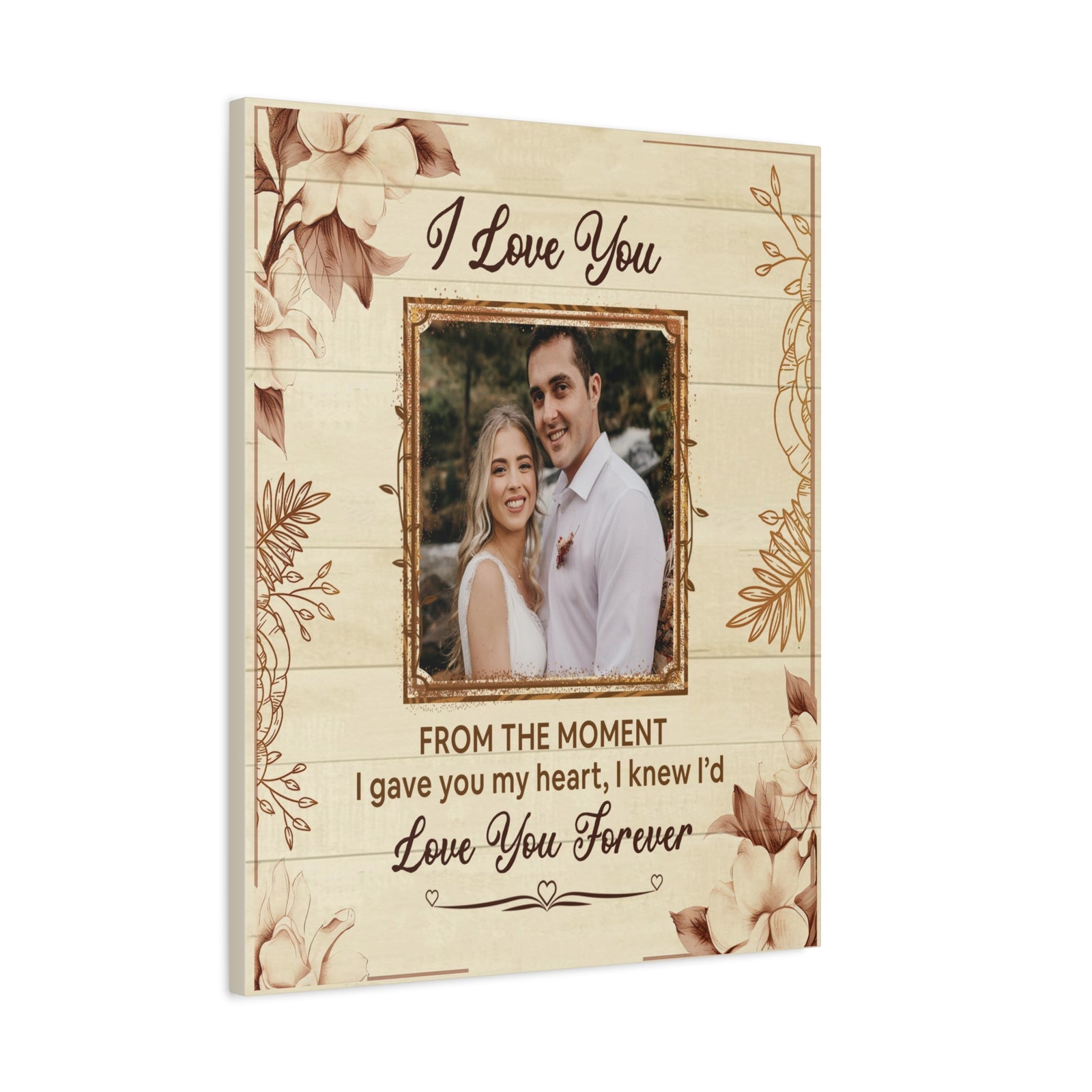 Personalized To My Wife I Love You Forever Custom Photo Canvas Wall Art – Personalized Romantic Gift-Express Your Love Gifts