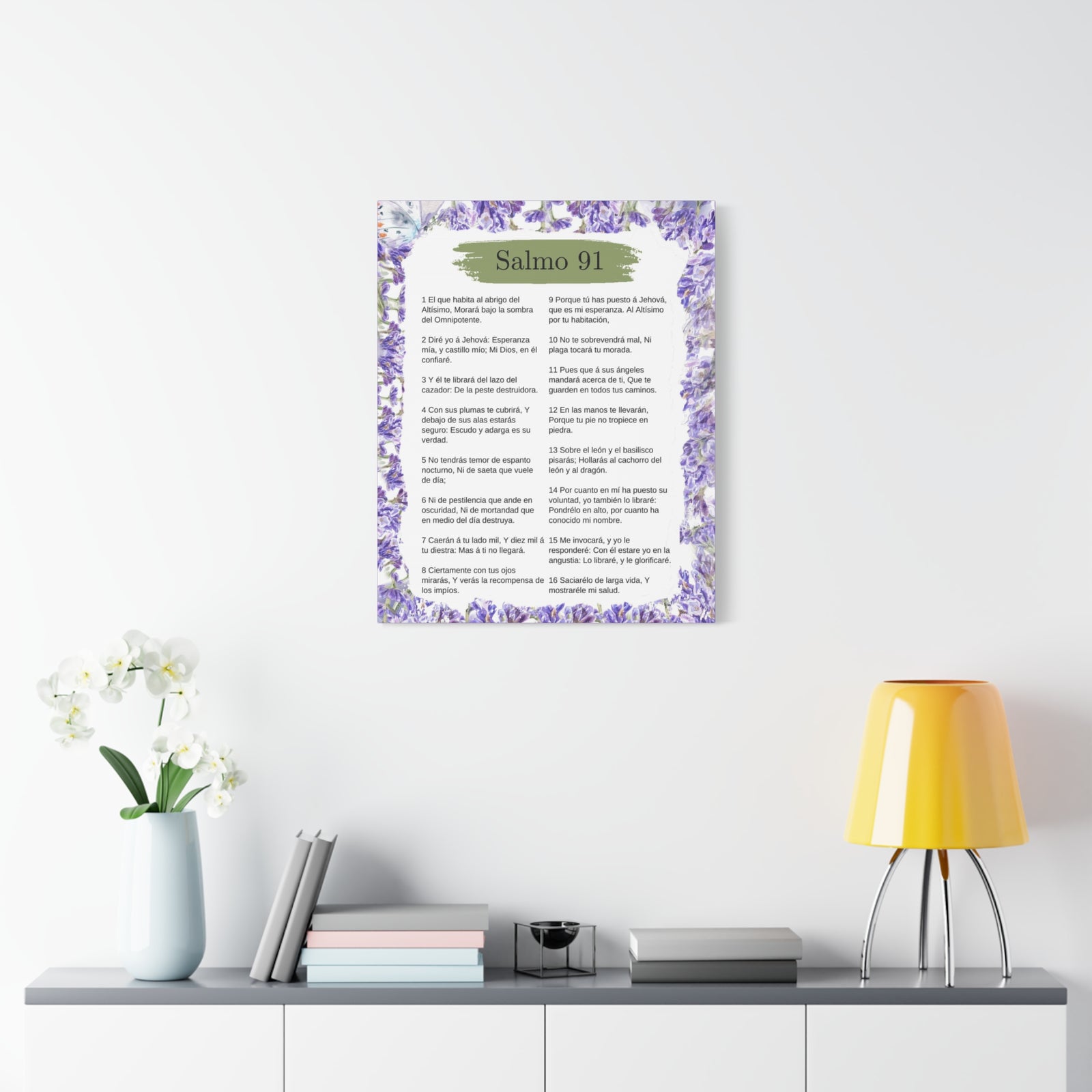 Salmo 91 Impresión De Arte Cristiano en la Pared Lista Para Colgar-Express Your Love Gifts