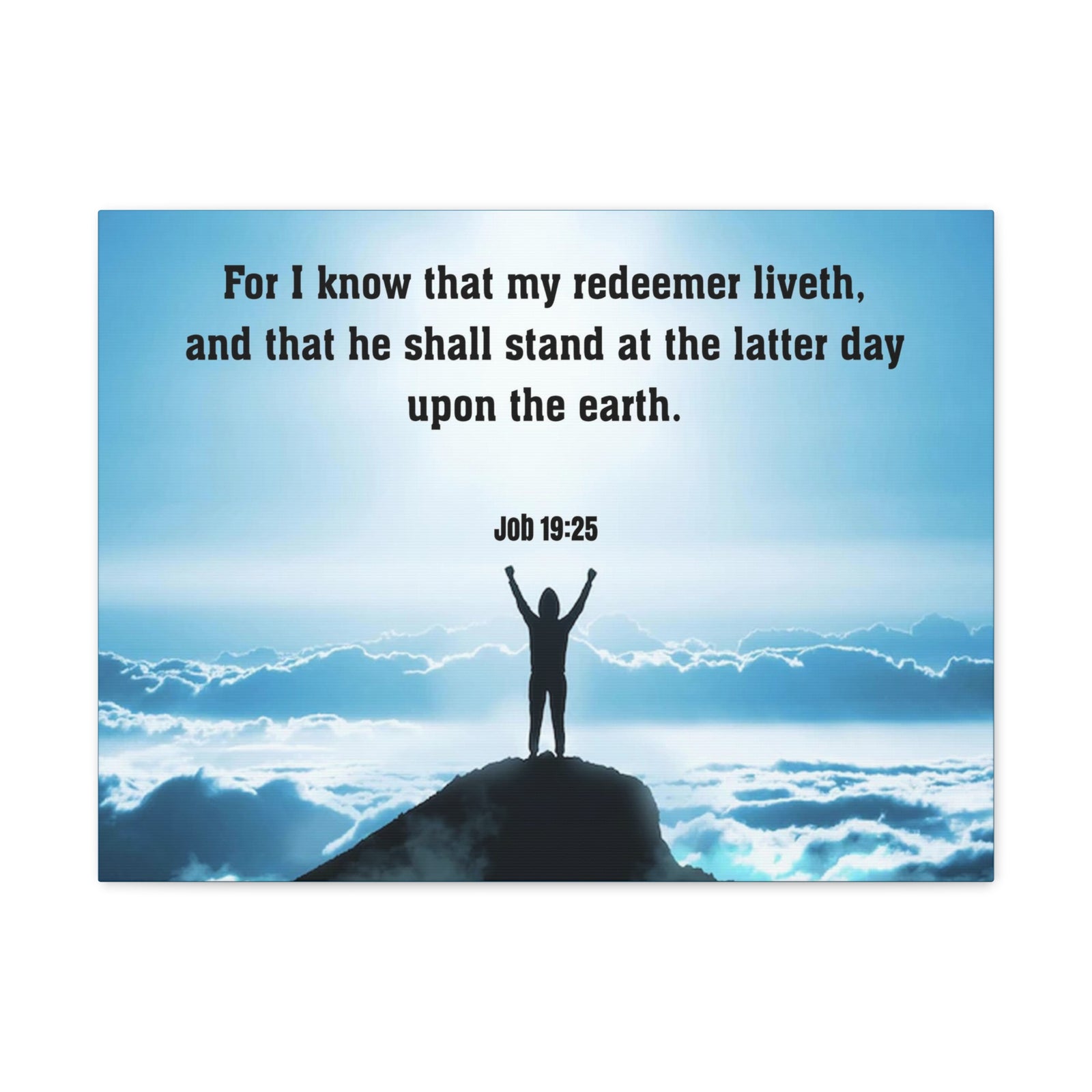 Scripture Walls For I Know Job 19:25 Christian Wall Art Print Ready to Hang Unframed-Express Your Love Gifts