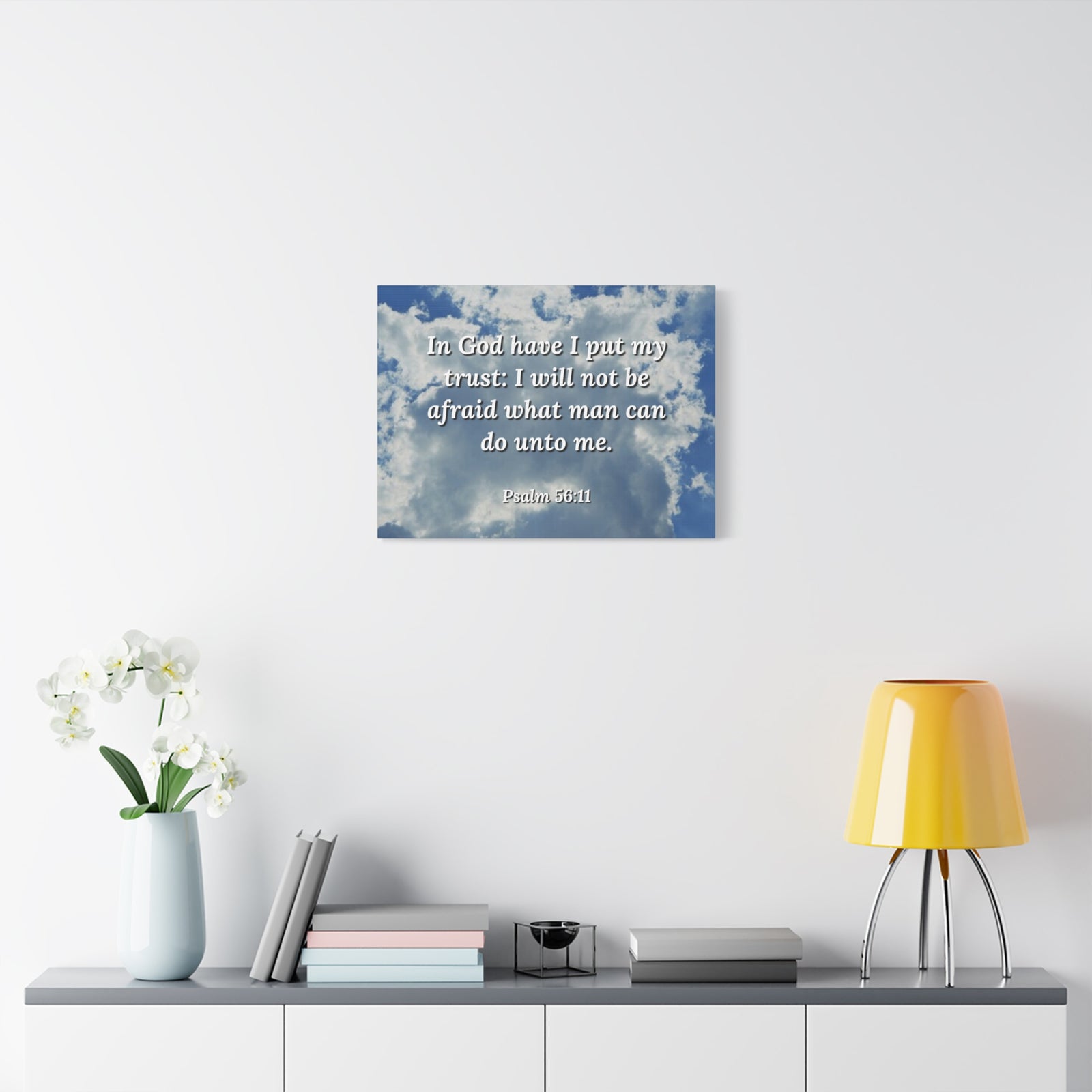 Scripture Canvas My Trust Psalm 56:11 Christian Wall Art Bible Verse Print Ready to Hang-Express Your Love Gifts