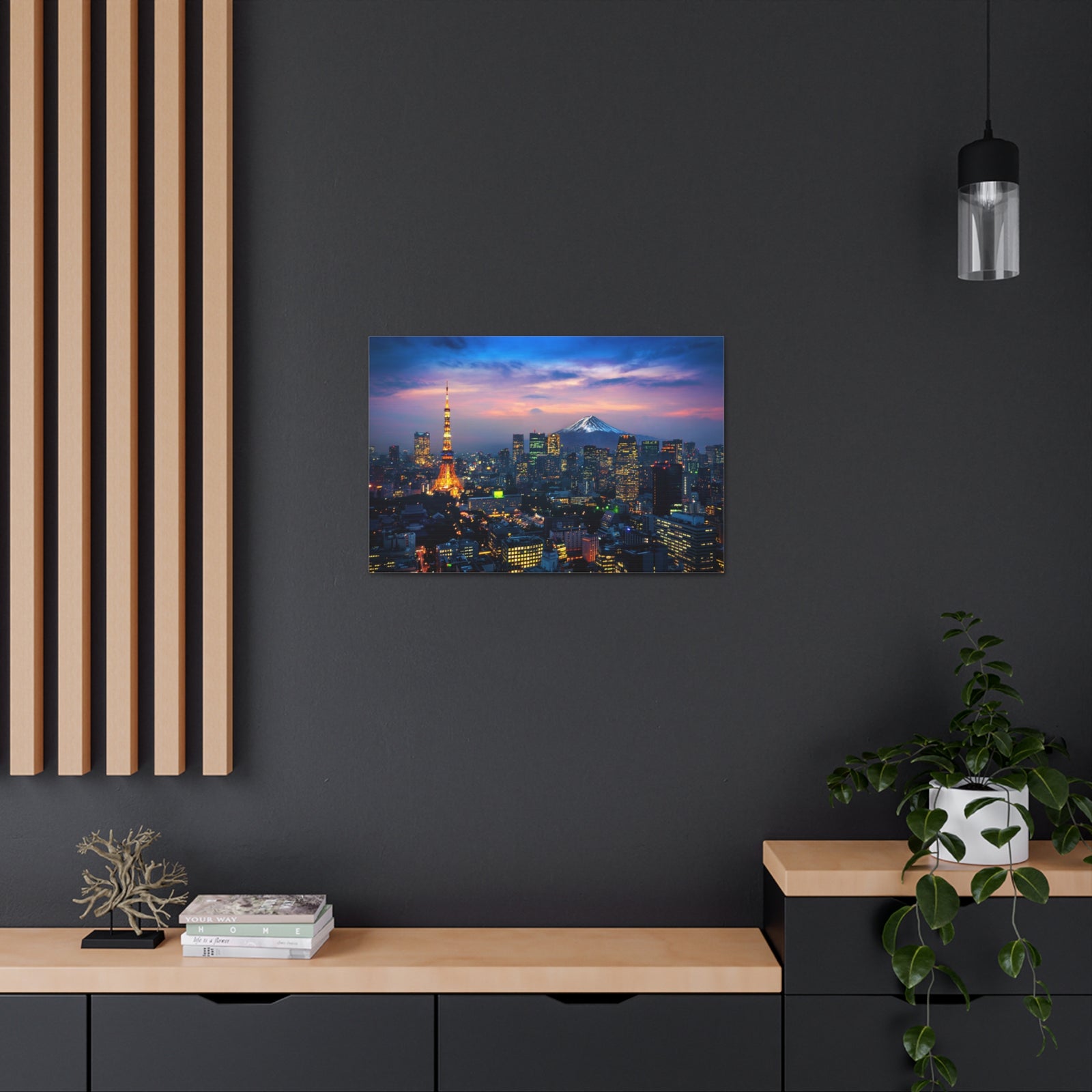 Tokyo Night Skyline Canvas Artwork High-Quality Breathtaking Stunning Cityscape for Home Decor Ready to Hang-Express Your Love Gifts