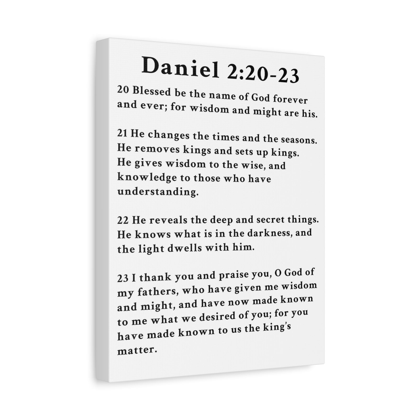 Scripture Walls Daniel 2:20-23 Daniel's Prayer of Praise Bible Verse Canvas Christian Wall Art Ready to Hang Unframed-Express Your Love Gifts