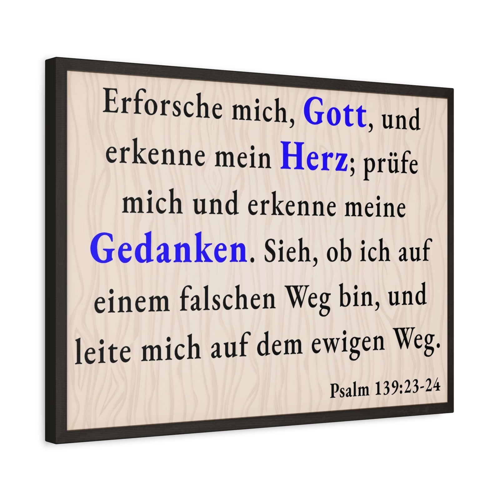 Scripture Walls Psalm 139:23-24 Search Me God German Bible Verse Canvas Christian Wall Art Ready to Hang Unframed-Express Your Love Gifts