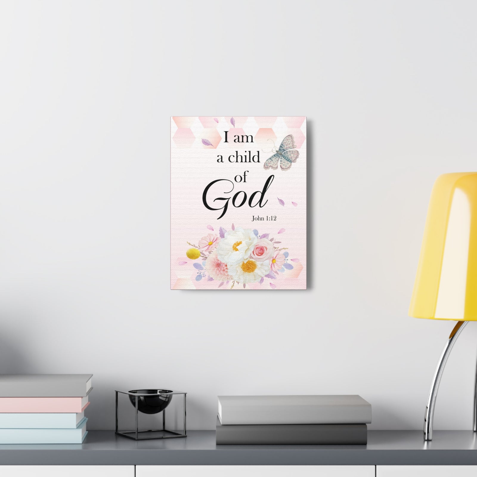 Scripture Walls Child Of God John 1:12 Bible Verse Canvas Christian Wall Art Ready to Hang-Express Your Love Gifts