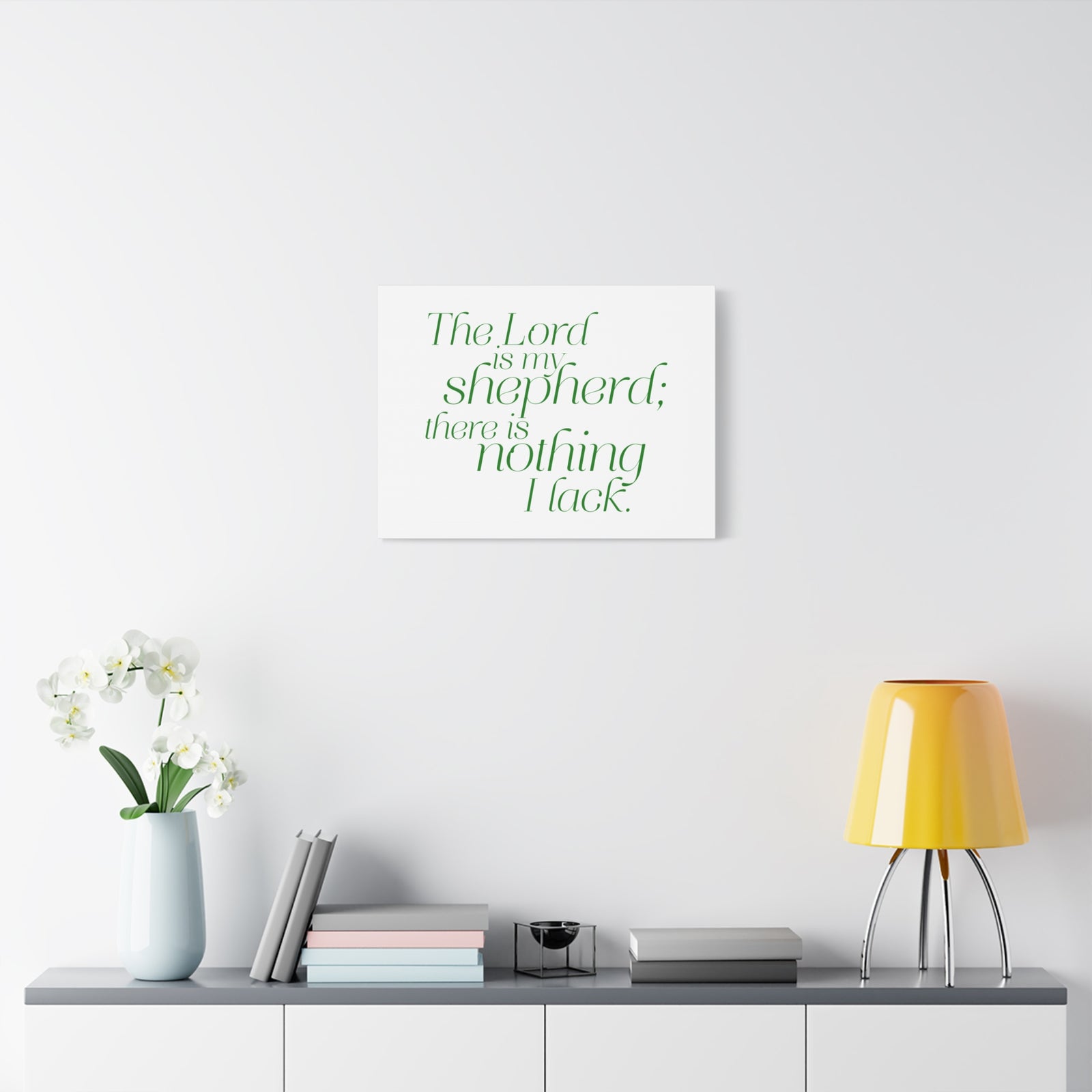 Scripture Walls My Shepherd Green Psalm 23:1 Bible Verse Canvas Christian Wall Art Ready to Hang-Express Your Love Gifts