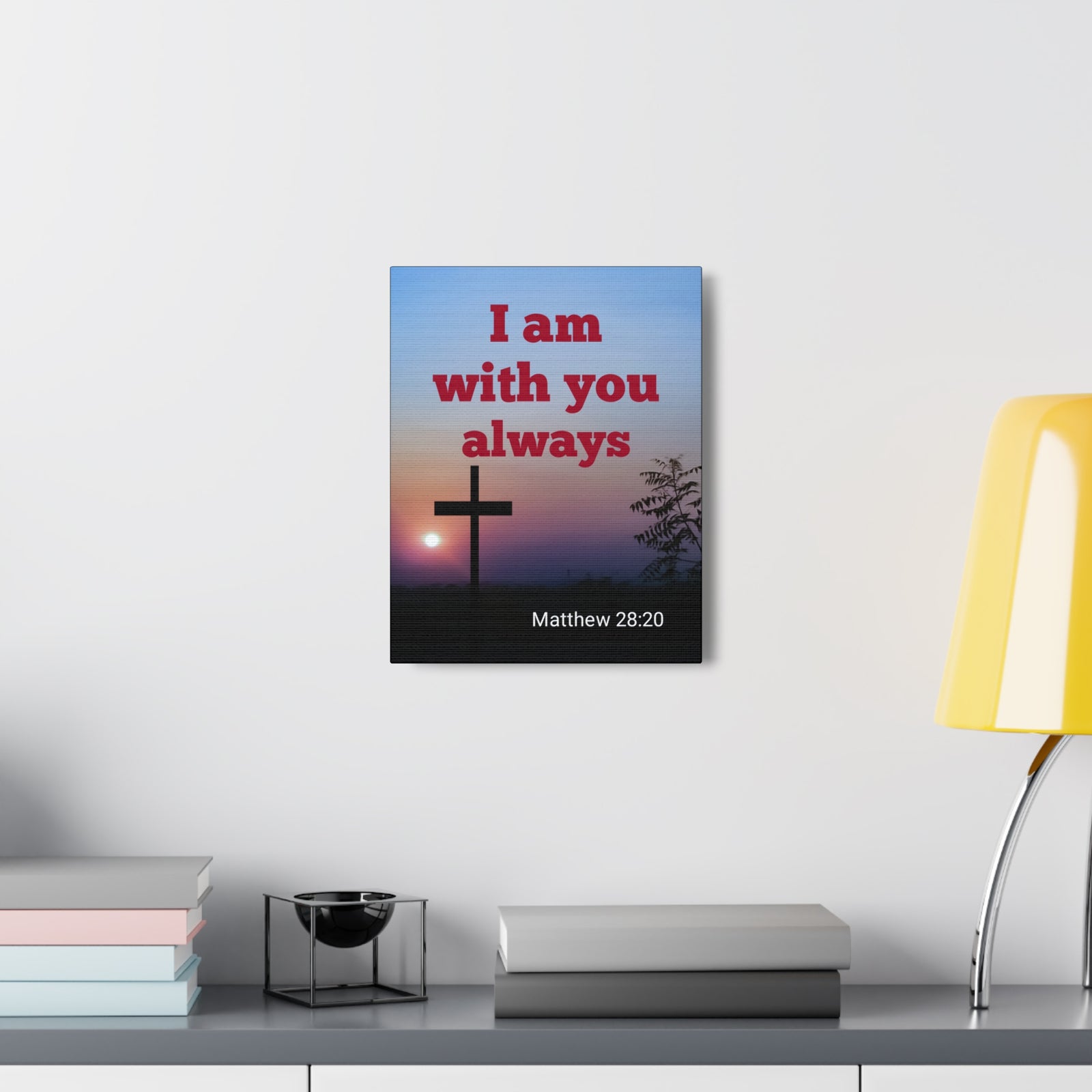 Scripture Walls With You Always Mathew 28:20 Bible Verse Canvas Christian Wall Art Ready to Hang-Express Your Love Gifts