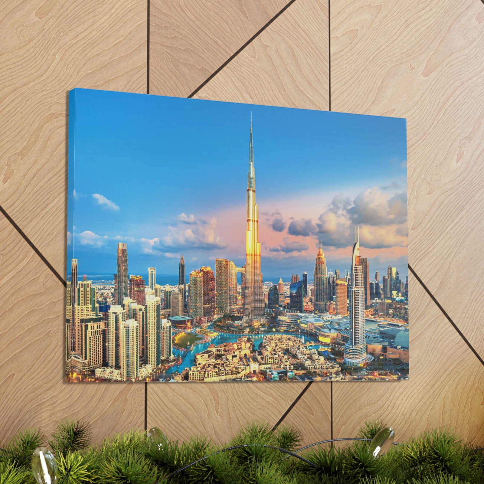 Dubai Daytime Skyline Canvas Artwork High-Quality Breathtaking Stunning Cityscape for Home Decor Ready to Hang-Express Your Love Gifts
