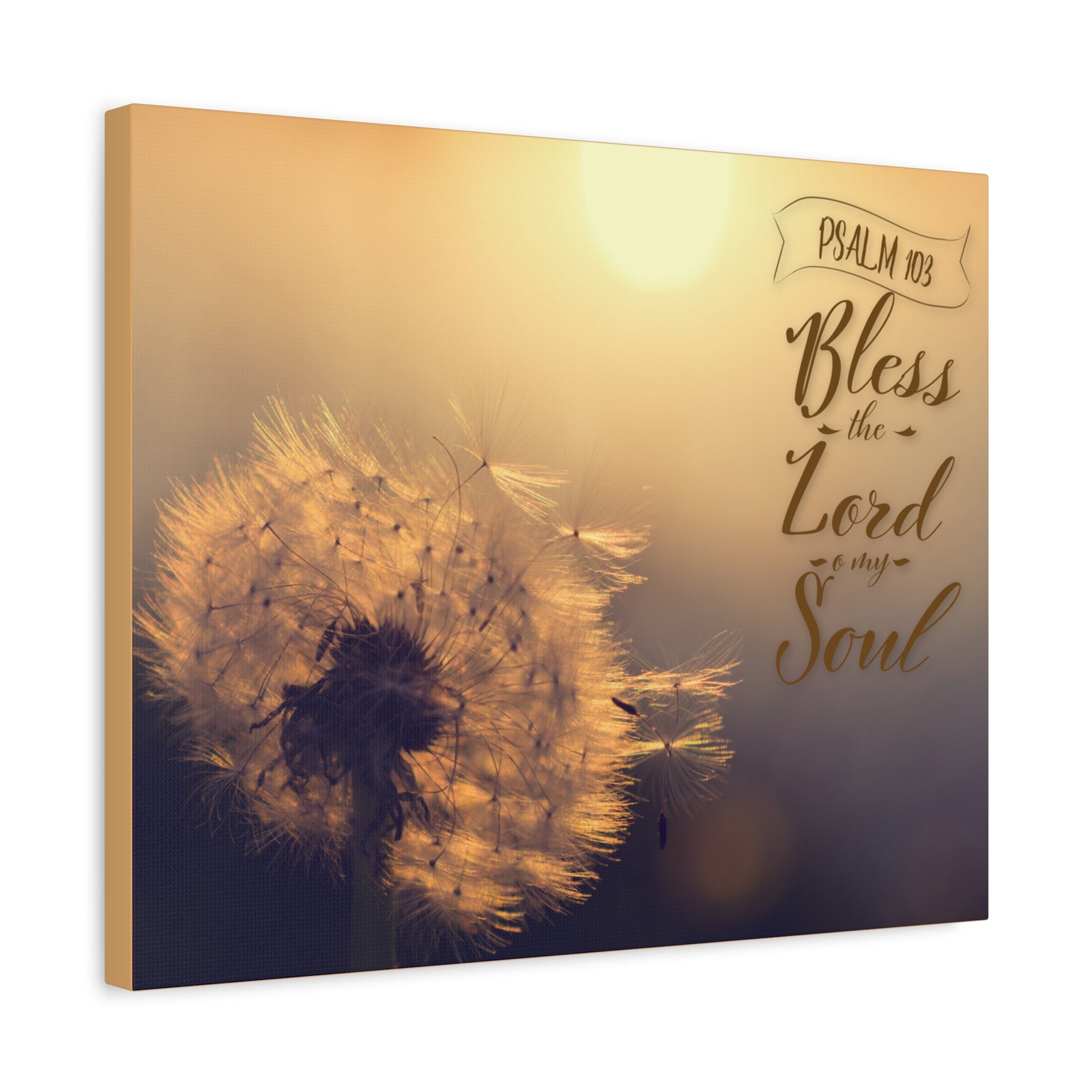 Scripture Walls Bless The Lord Psalm 103 Bible Verse Canvas Christian Wall Art Ready to Hang-Express Your Love Gifts