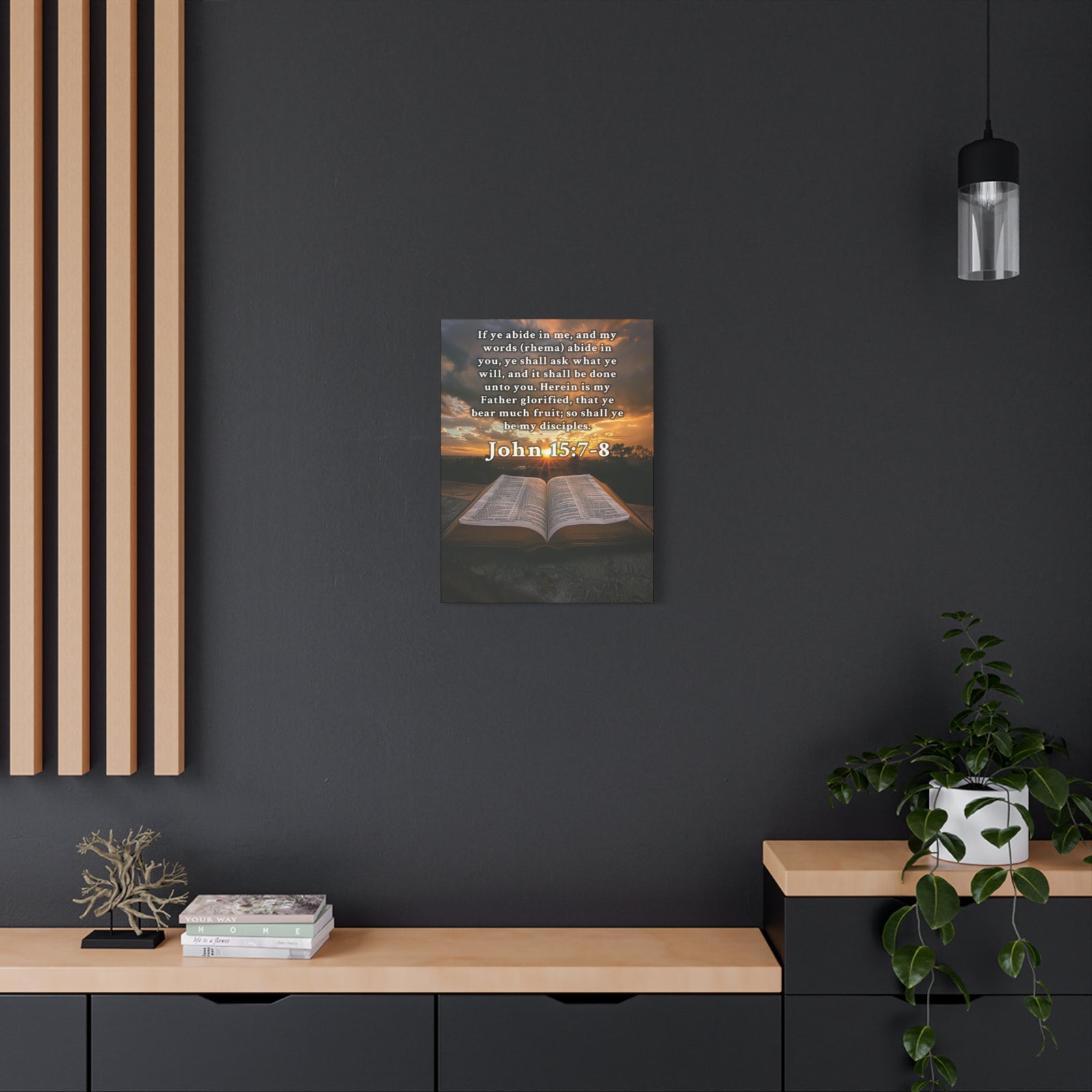 Scripture Walls John 15:7-8 KJV Bible Verse Canvas Christian Wall Art Ready to Hang Unframed-Express Your Love Gifts