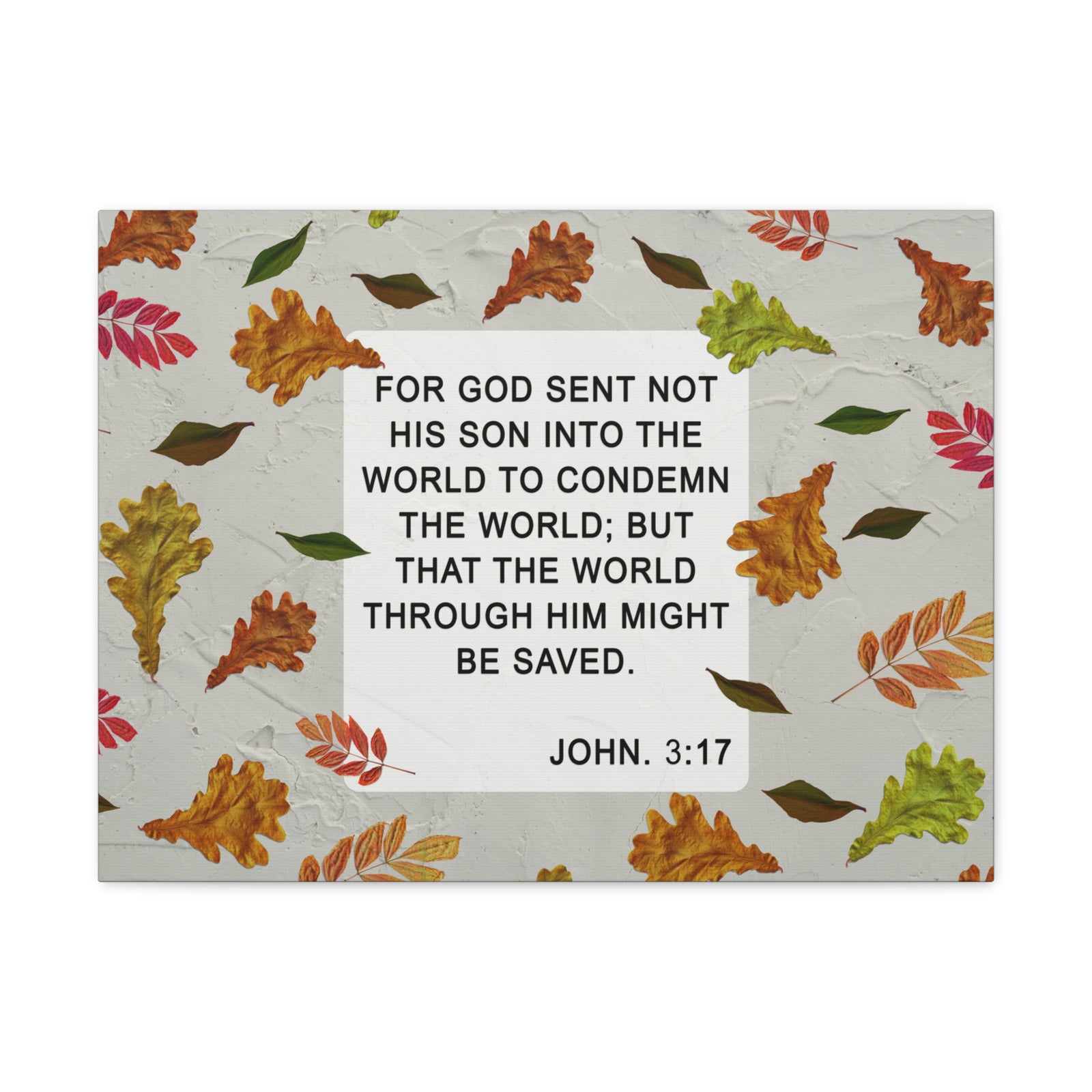 Scripture Walls God Sent John 3:17 Bible Verse Canvas Christian Wall Art Ready to Hang-Express Your Love Gifts
