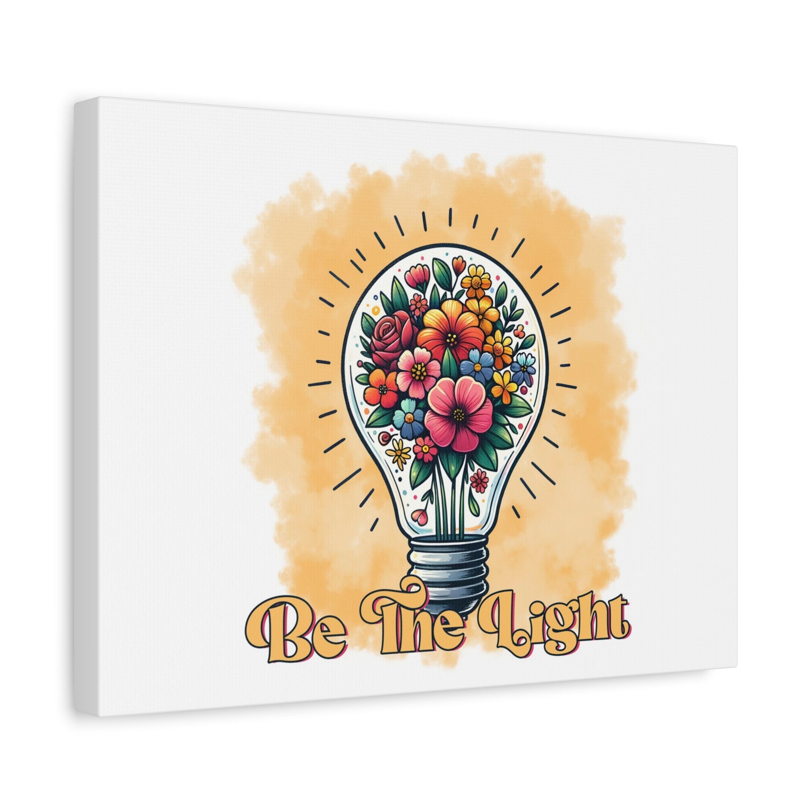 Scripture Walls Be The Light Retro Bible Verse Canvas Christian Wall Art Ready to Hang Unframed-Express Your Love Gifts