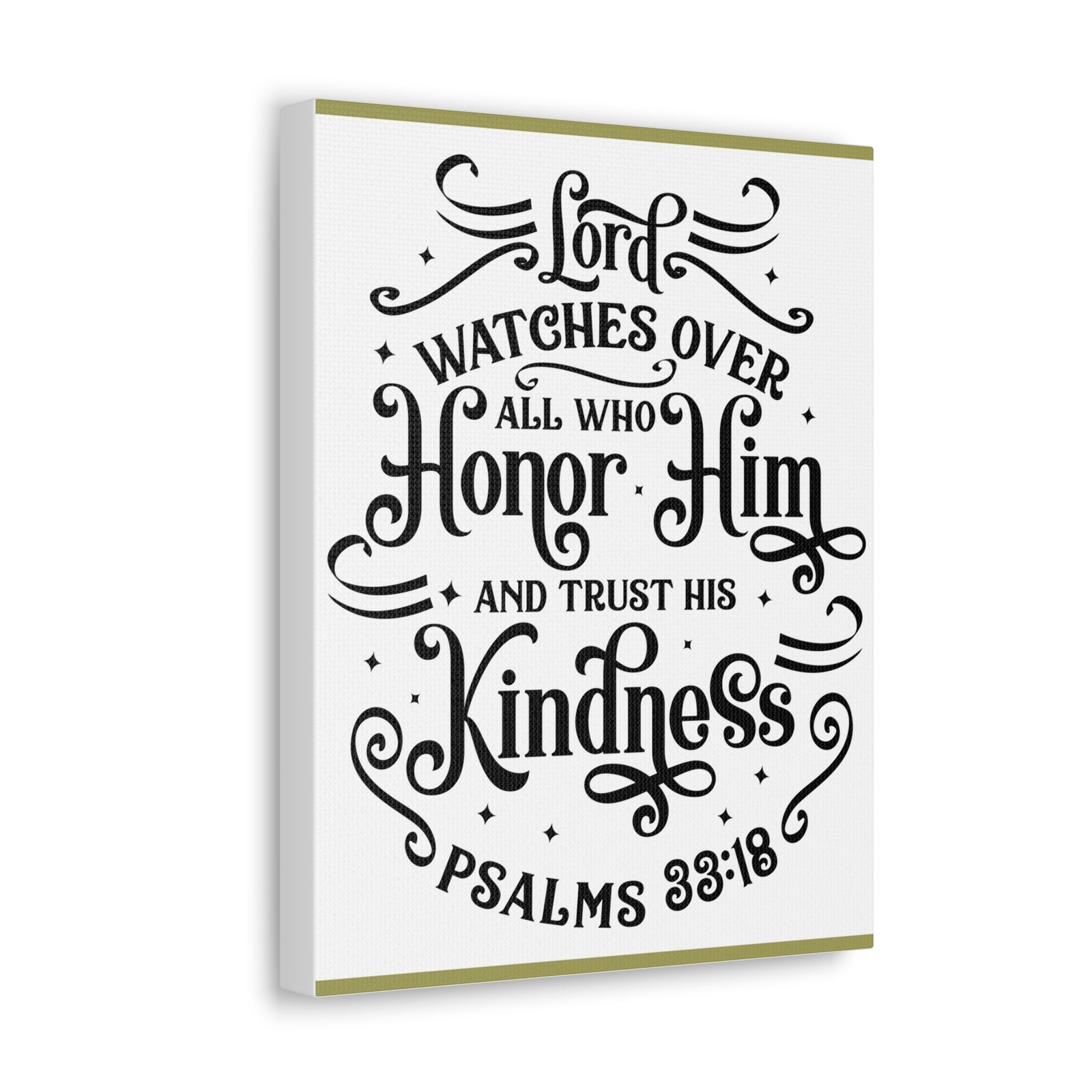 Scripture Walls Lord Watches Over All Who Honor Him Psalms 33:18 Bible Verse Canvas Christian Wall Art Ready To Hang-Express Your Love Gifts