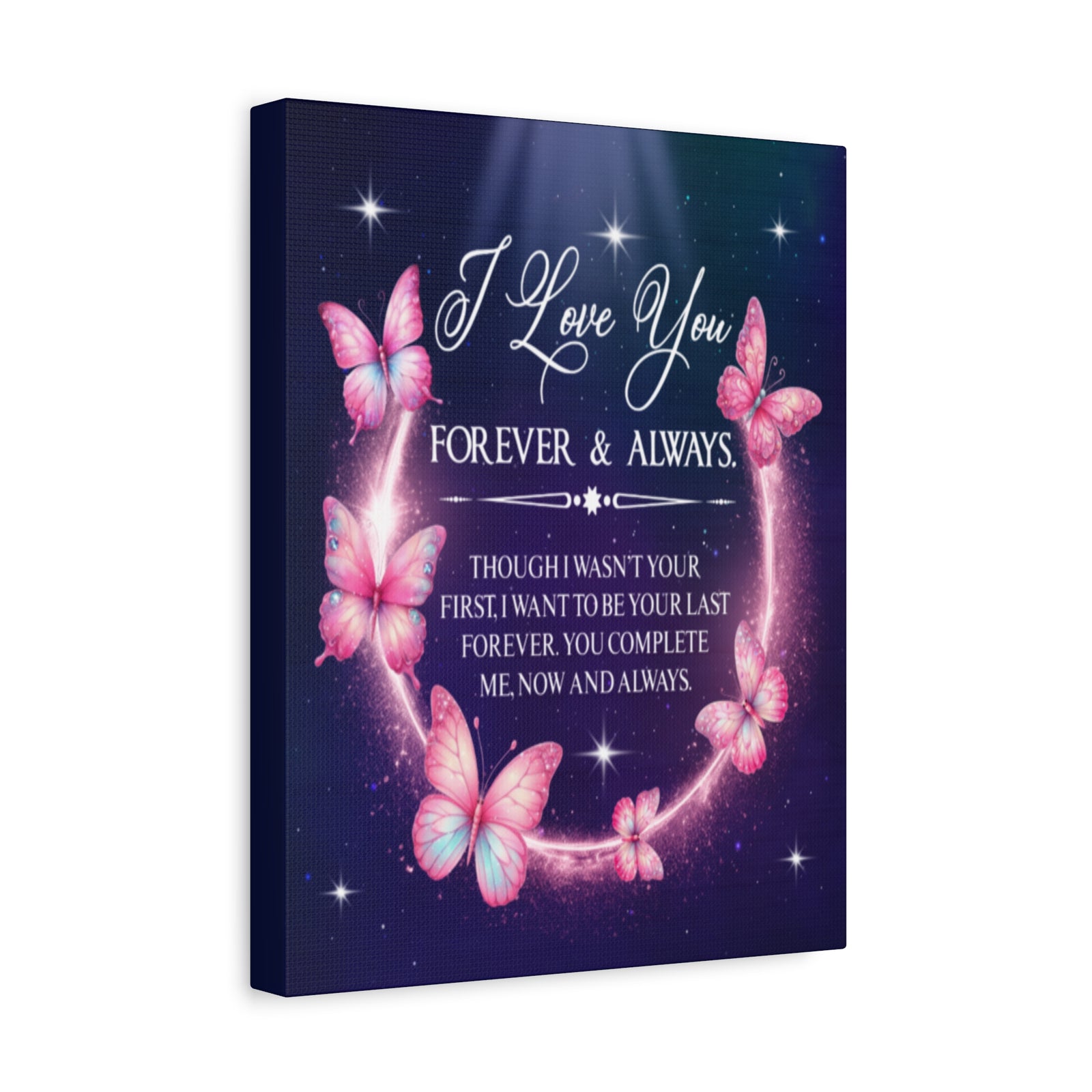 To My Wife Forever & Always Butterfly Canvas Wall Art – Romantic Gift for Eternal Love-Express Your Love Gifts