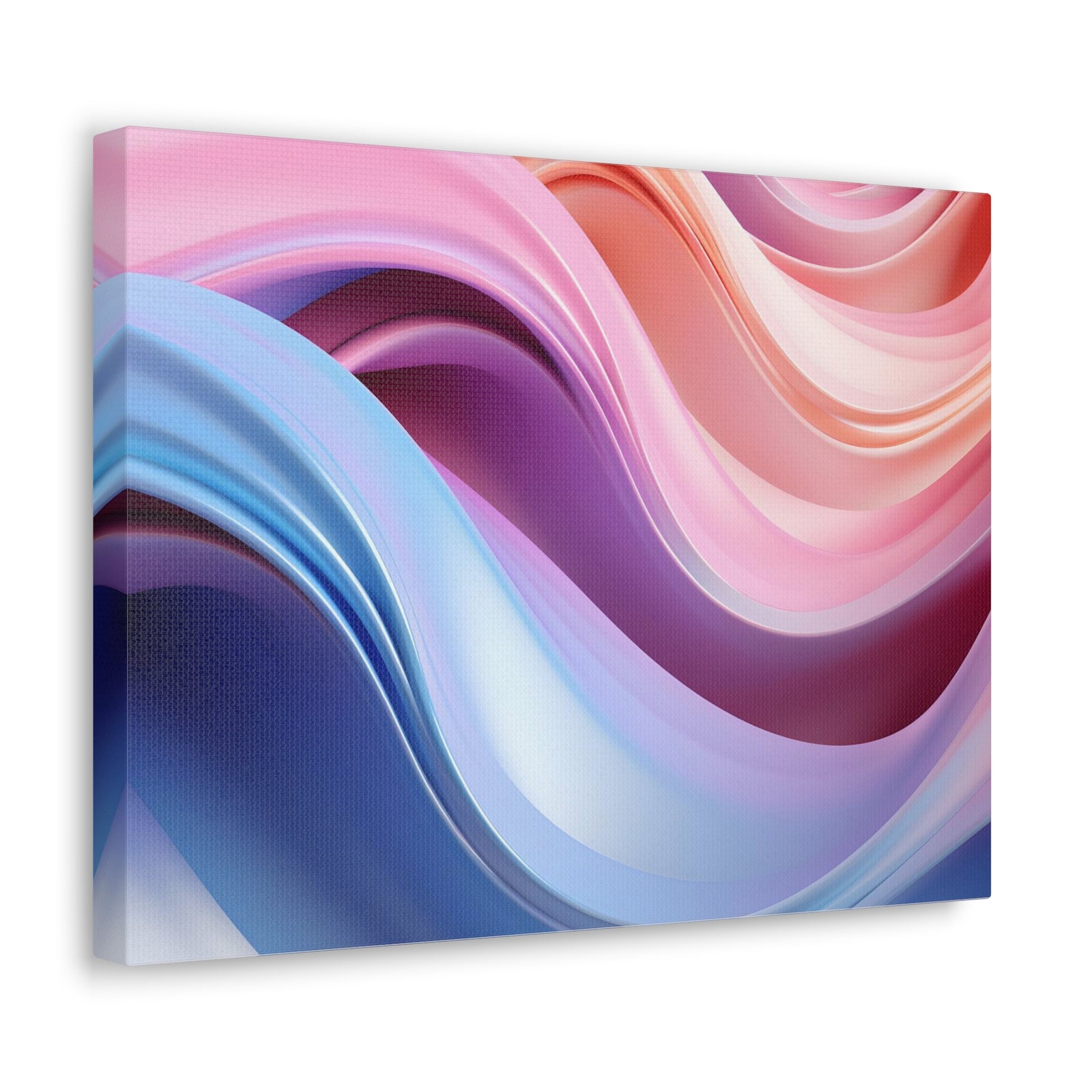 Purple And Blue Abstract Soft Pastel Waves Canvas Wall Art for Home Decor Ready-to-Hang-Express Your Love Gifts