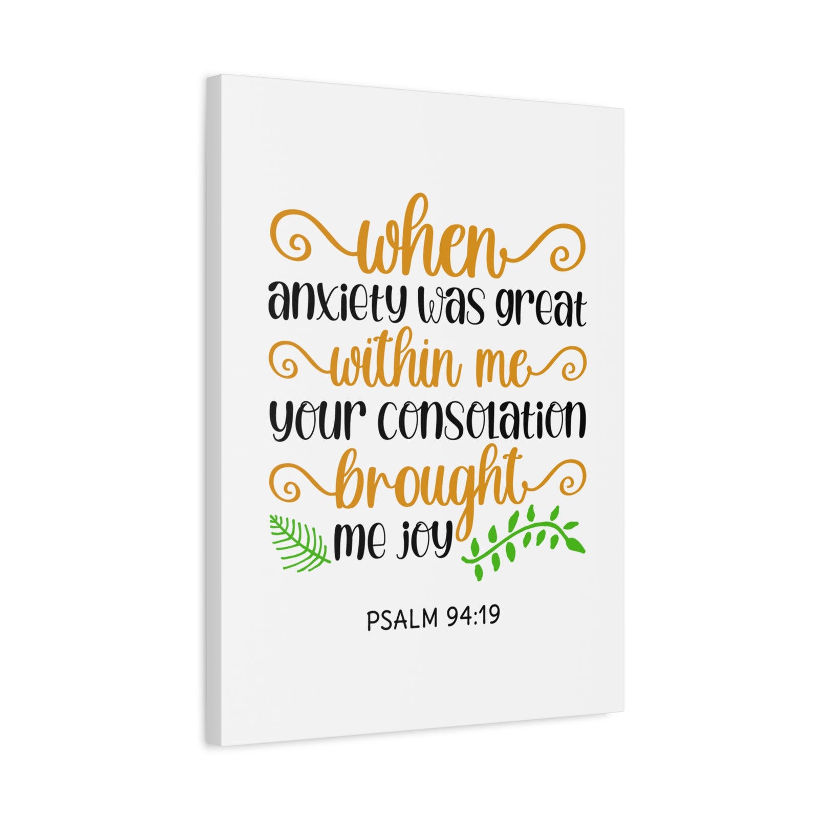 Scripture Canvas Within Me Psalm 94:19 Christian Wall Art Bible Verse Print Ready to Hang-Express Your Love Gifts