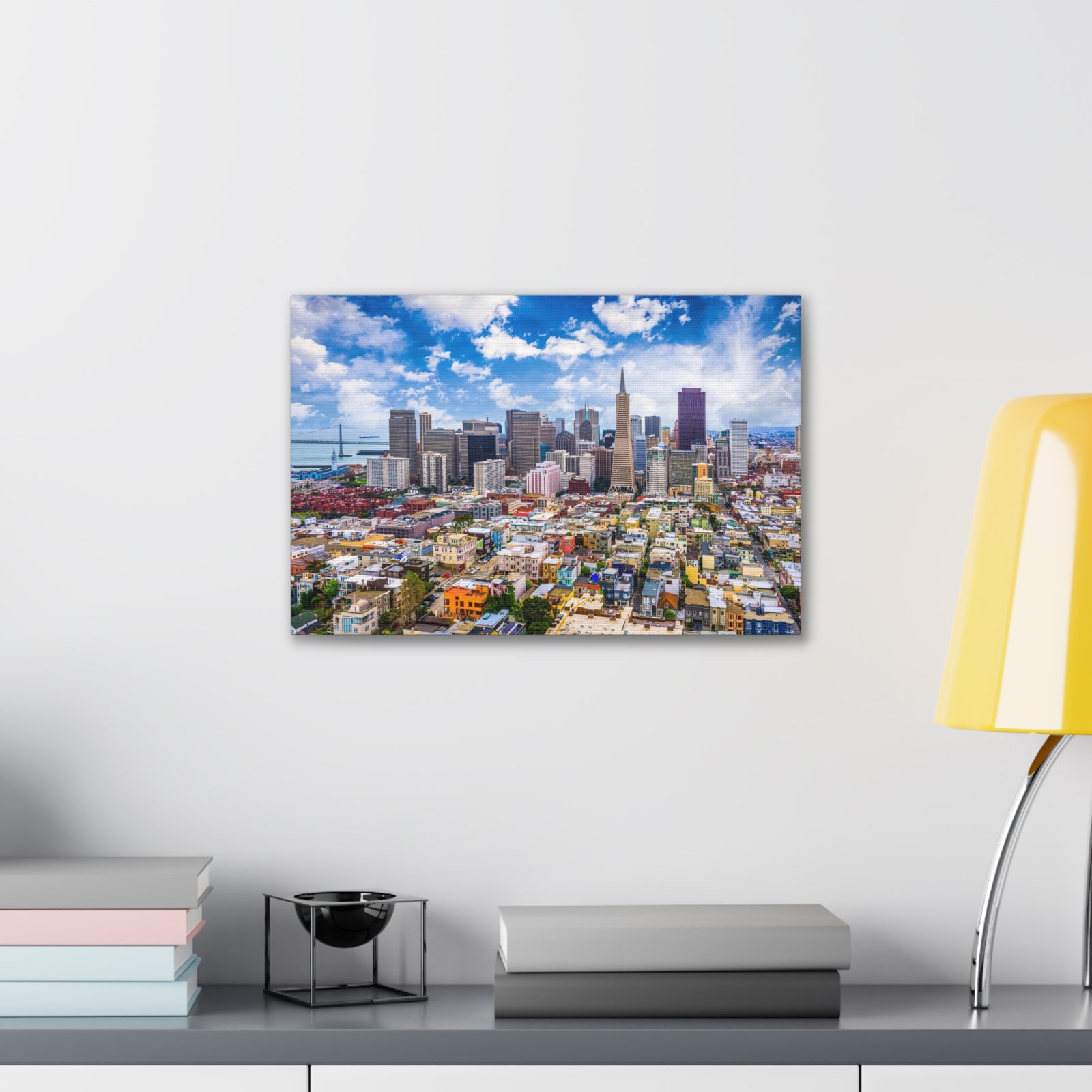 San Francisco Daytime Skyline Canvas Artwork High-Quality Breathtaking Stunning Cityscape for Home Decor Ready to Hang-Express Your Love Gifts