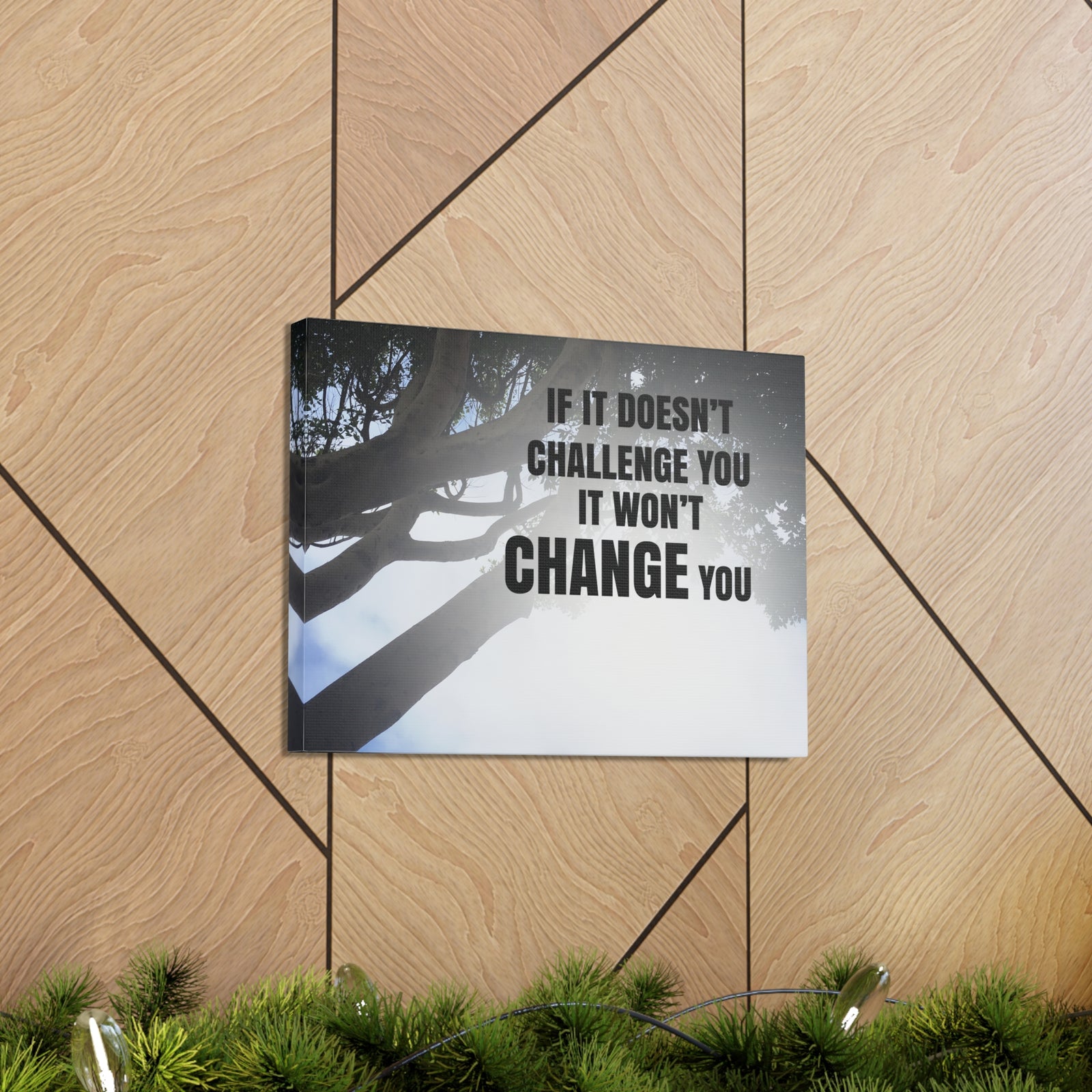 Inspirational Quote Canvas It Won't Change You Wall Art Motivational Motto Inspiring Prints Artwork Decor Ready to Hang-Express Your Love Gifts