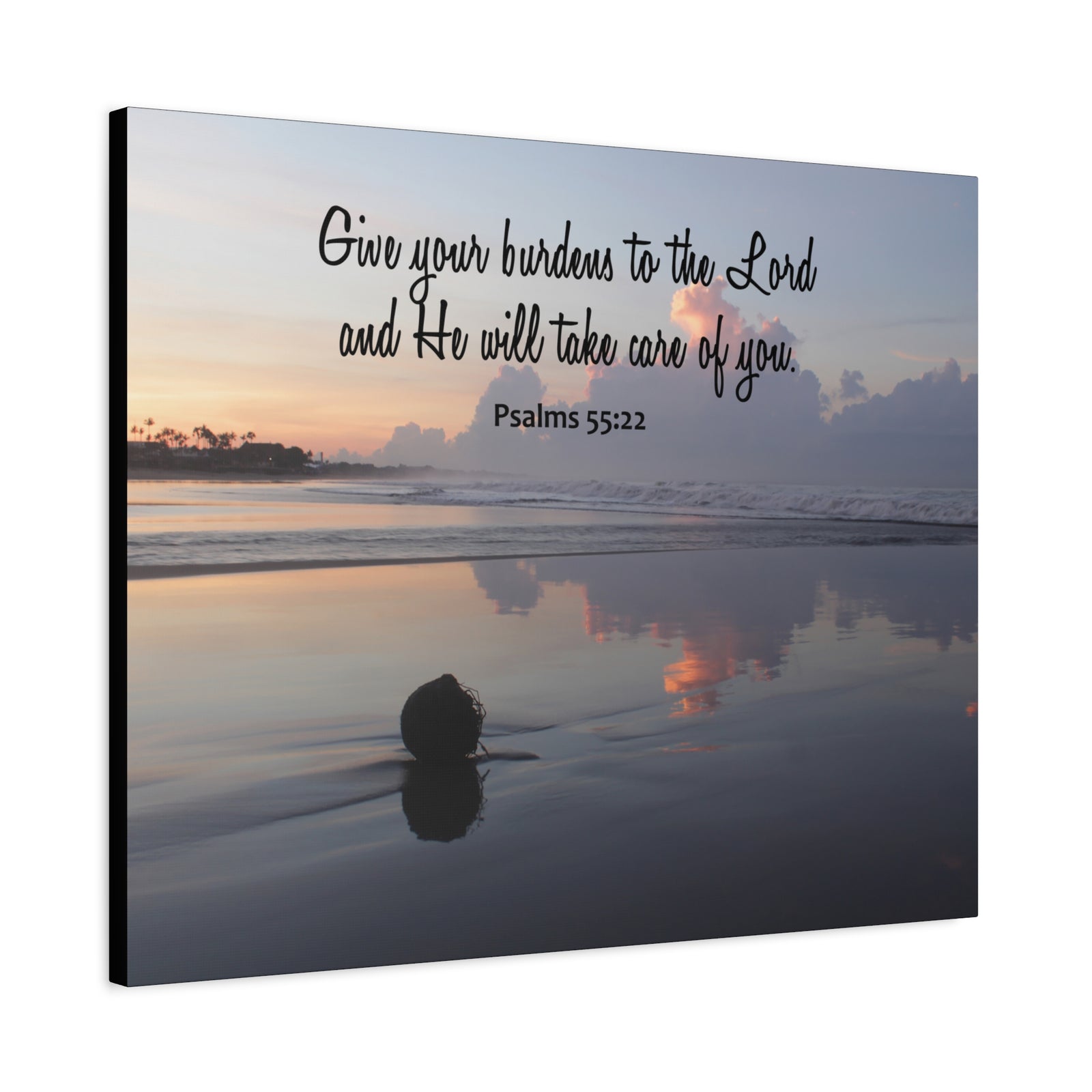 Scripture Walls Care Of You Psalms 55:22 Bible Verse Canvas Christian Wall Art Ready to Hang-Express Your Love Gifts
