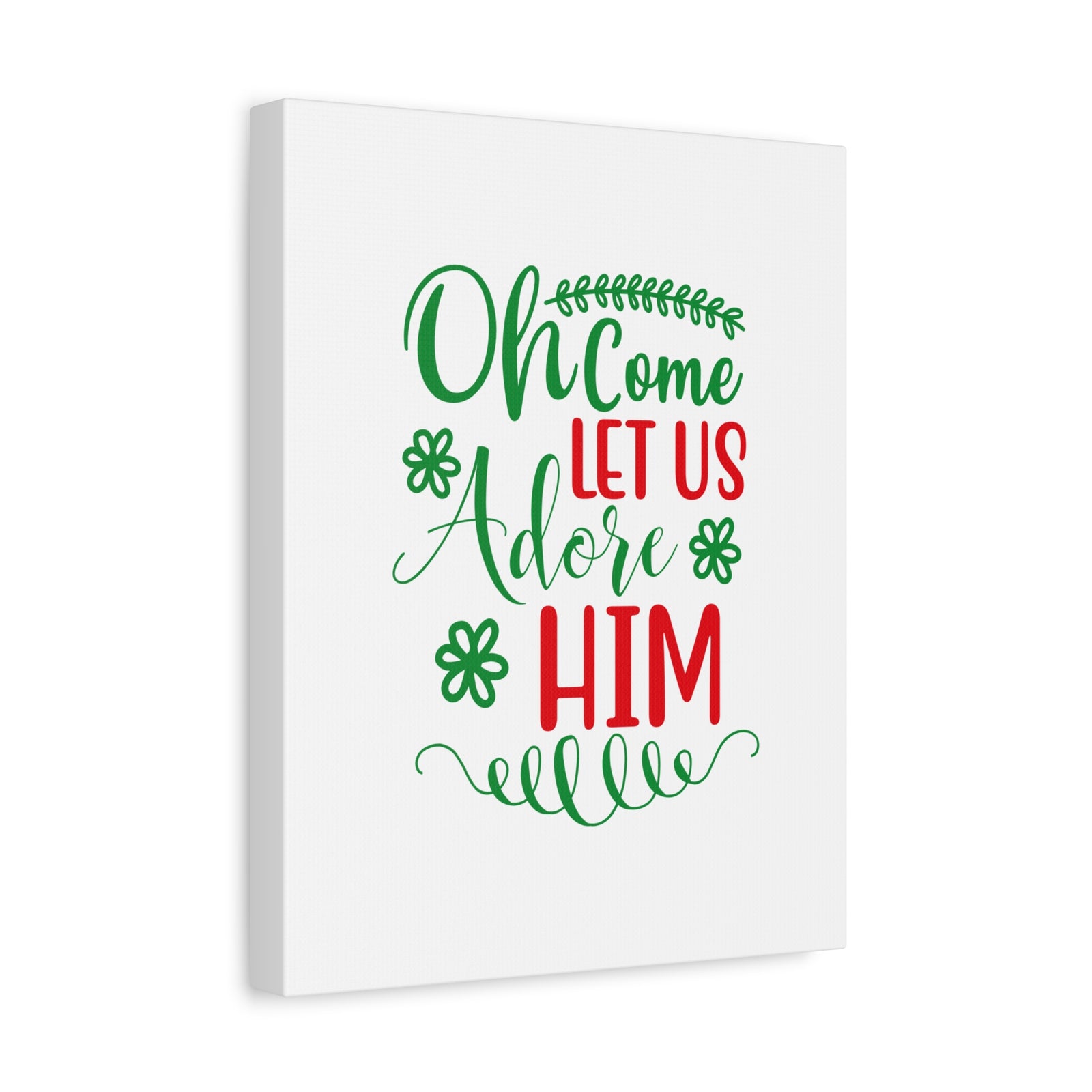 Scripture Canvas Let Us Adore Psalm 95:6 Christian Wall Art Print Ready to Hang-Express Your Love Gifts