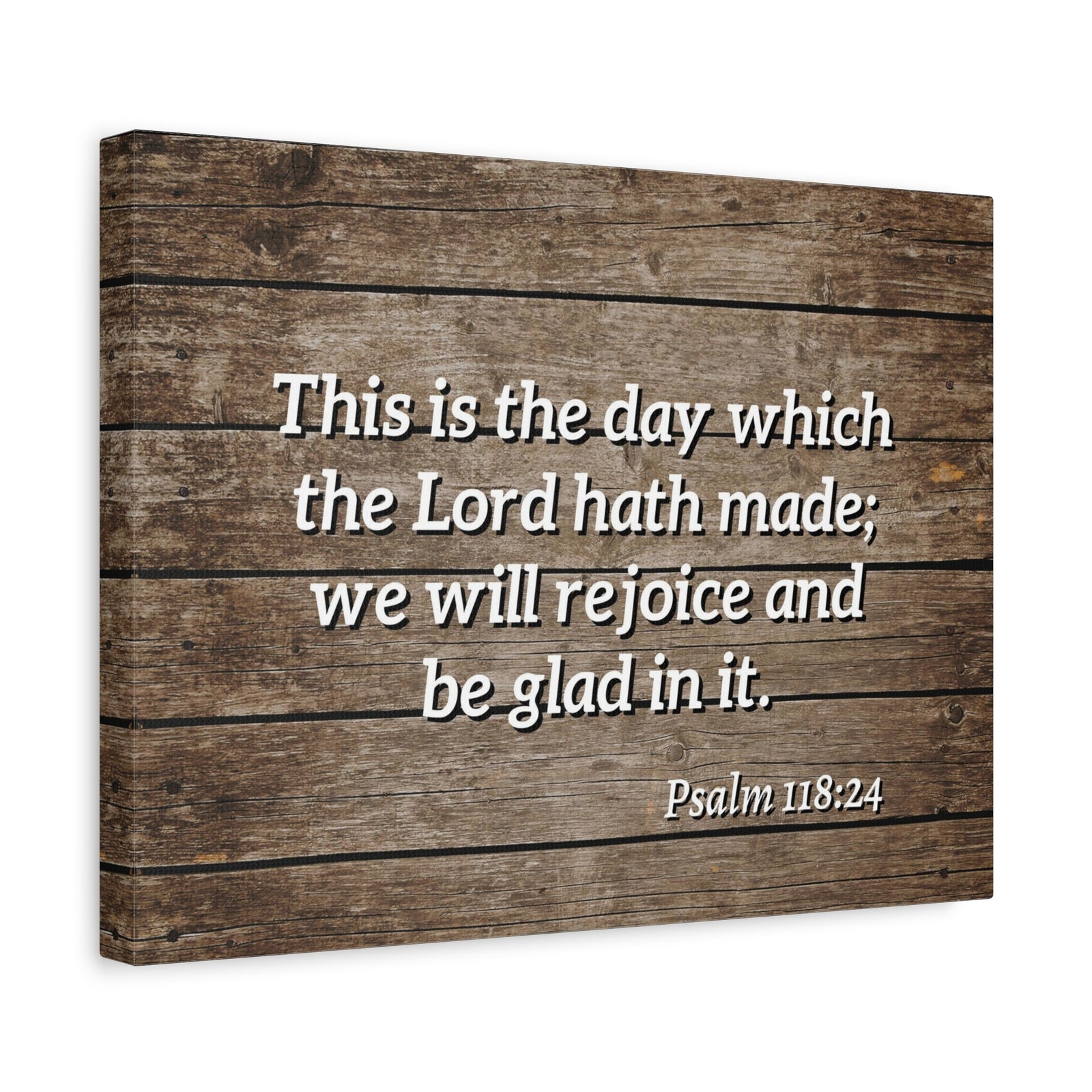 Scripture Walls Rejoice And Be Glad Psalm 118:24 Bible Verse Canvas Christian Wall Art Ready to Hang-Express Your Love Gifts