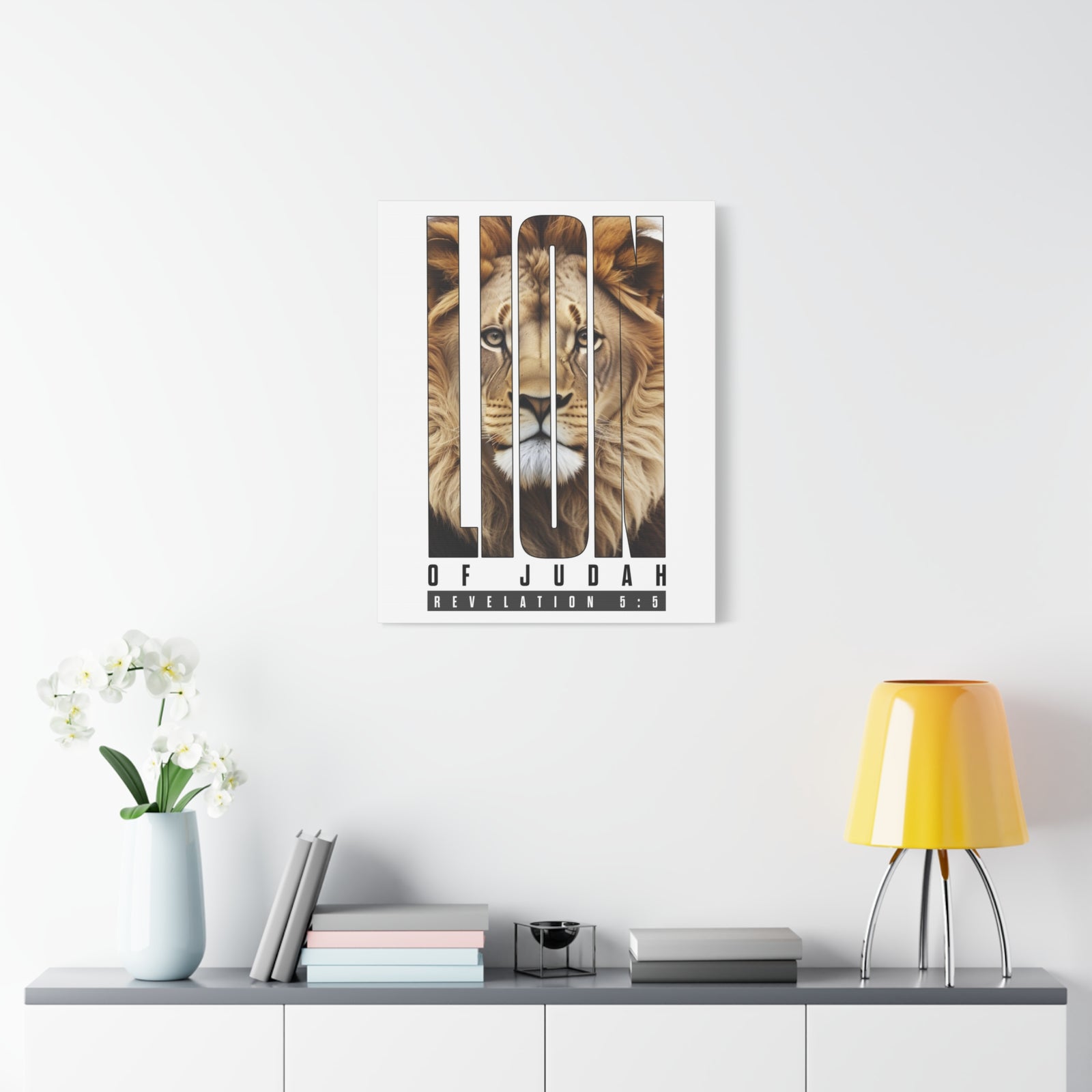 Scripture Walls Revelation 5:5 Lion of Judah Bible Verse Canvas Christian Wall Art Ready to Hang Unframed-Express Your Love Gifts