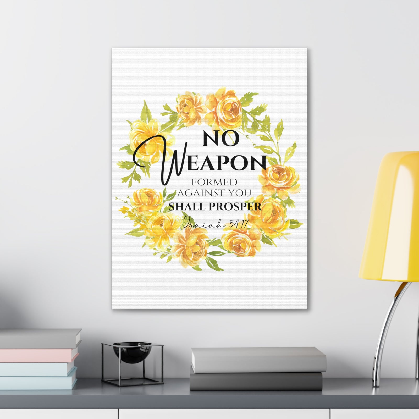 Scripture Walls Isaiah 54:17 No Weapon Bible Verse Canvas Christian Wall Art Ready to Hang Unframed-Express Your Love Gifts